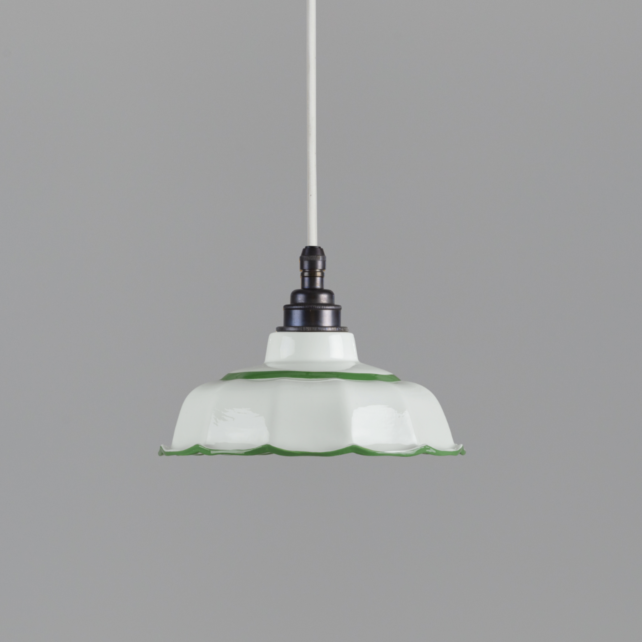 Avalon pea Green Hand-painted Trim Pendant