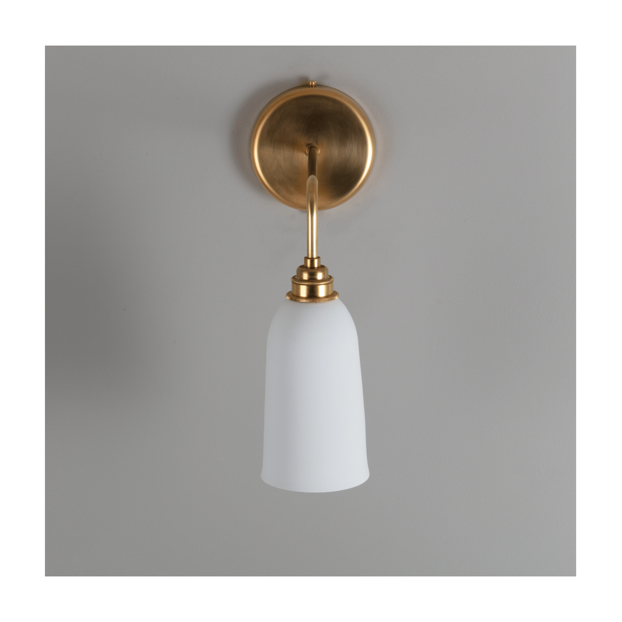 BATHROOM Small Plex White Wall Light