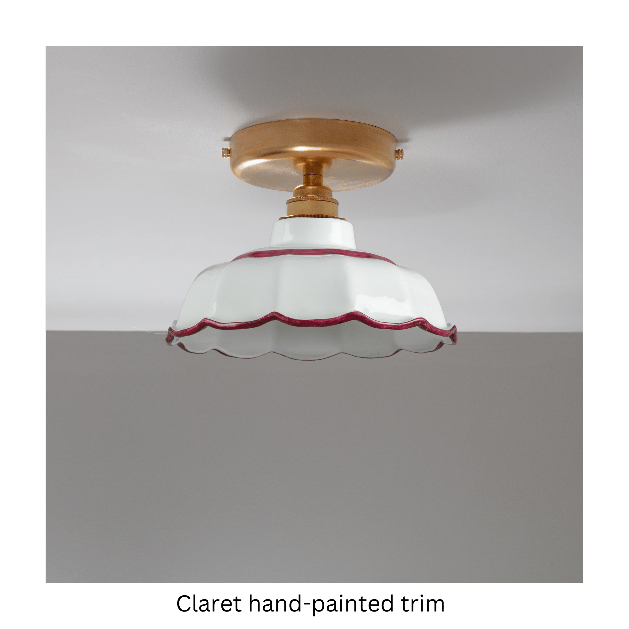 BATHROOM Avalon Hand-painted Trim Flush Mount Light