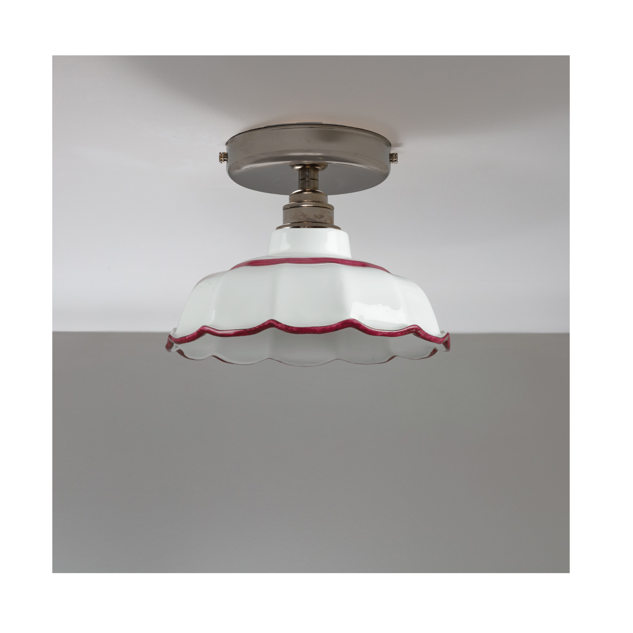BATHROOM Avalon Hand-painted Trim Flush Mount Light
