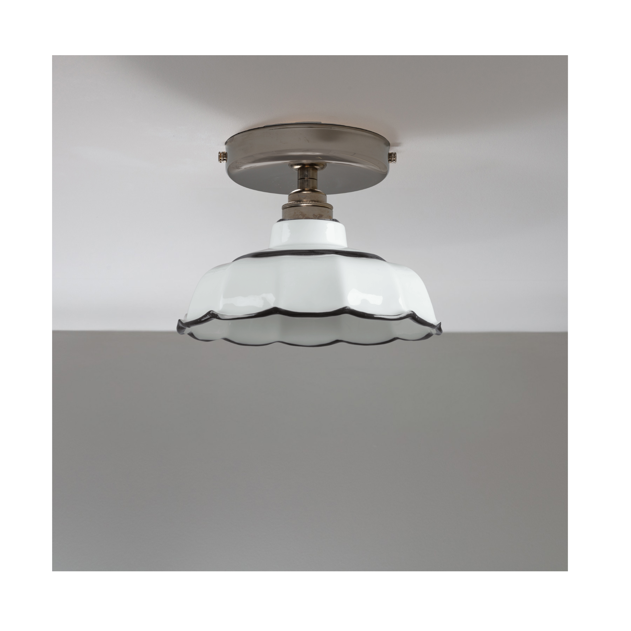 BATHROOM Avalon Hand-painted Trim Flush Mount Light