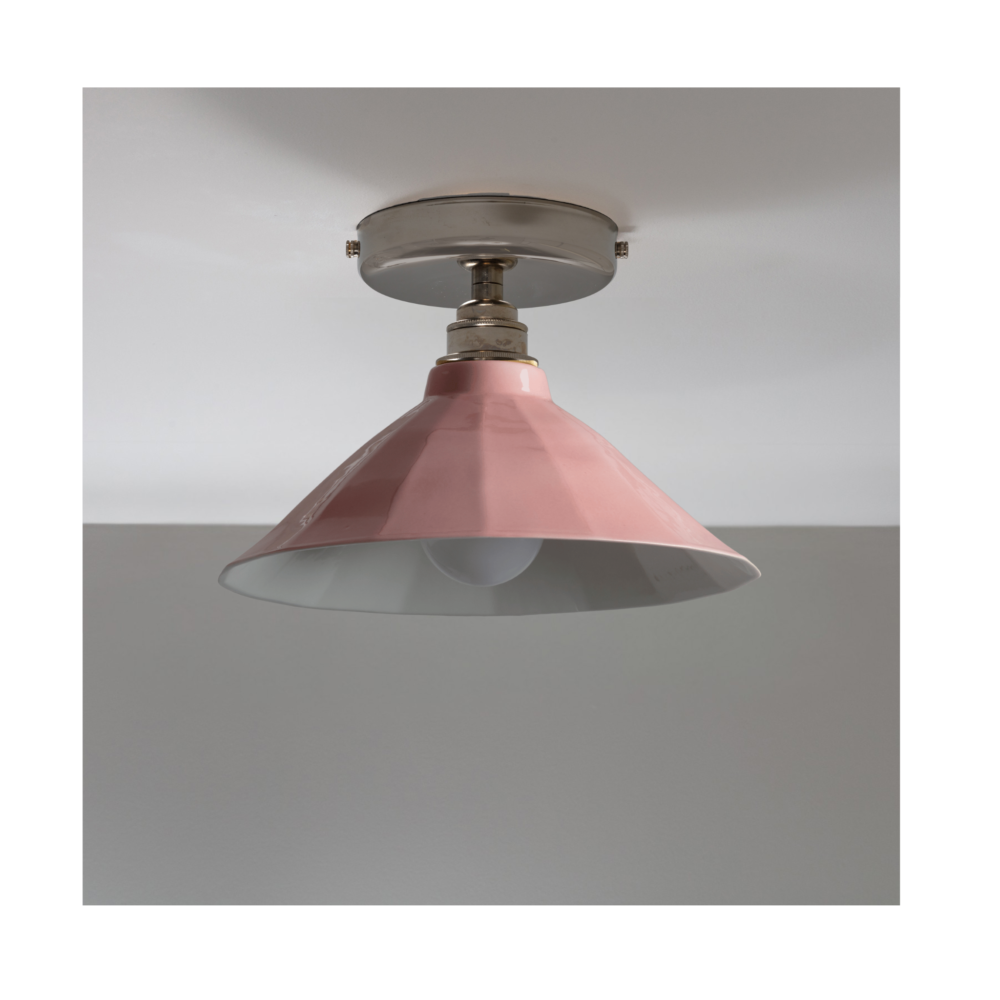 Adelaide Rose Gloss Colour Flush Mount Light