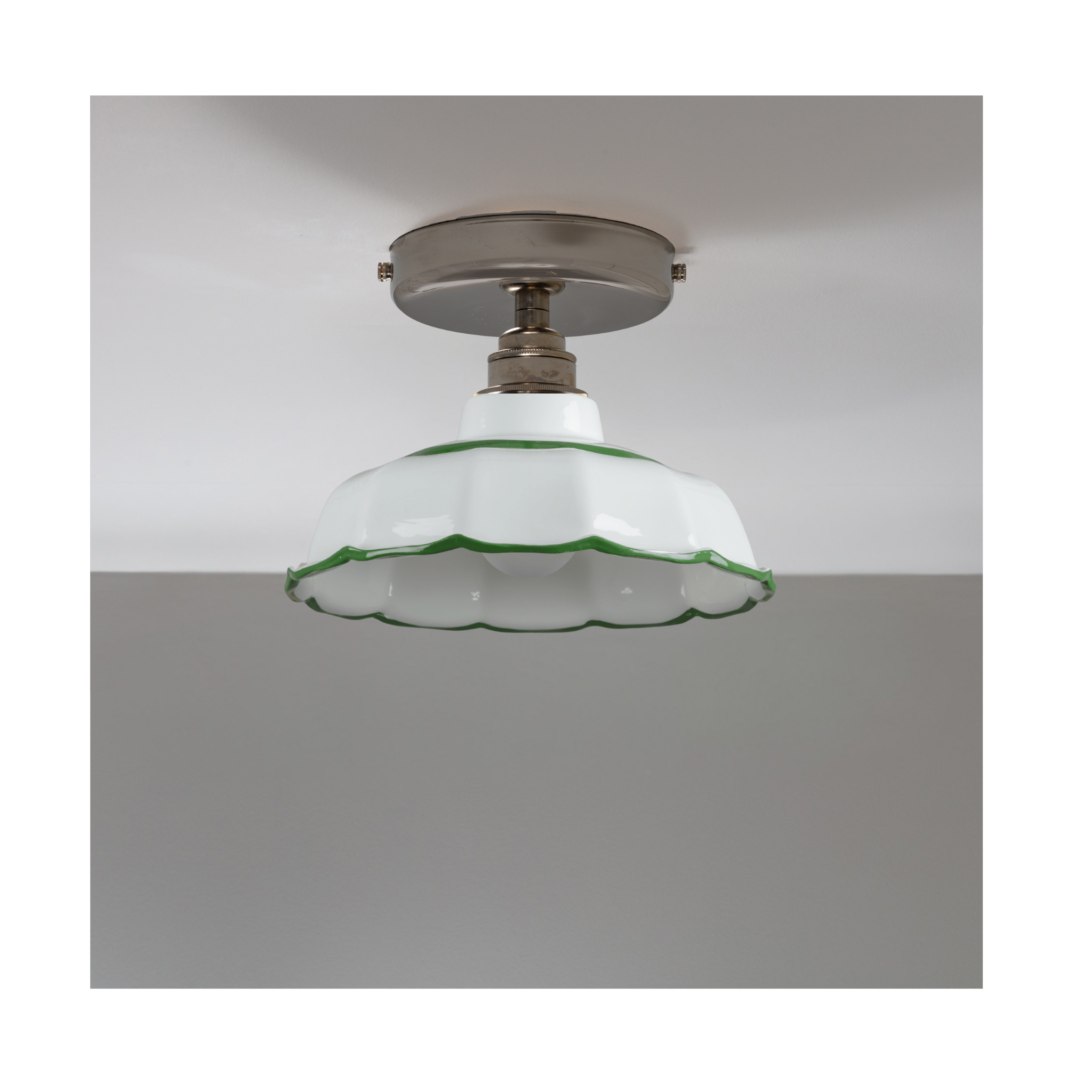BATHROOM Avalon Hand-painted Trim Flush Mount Light
