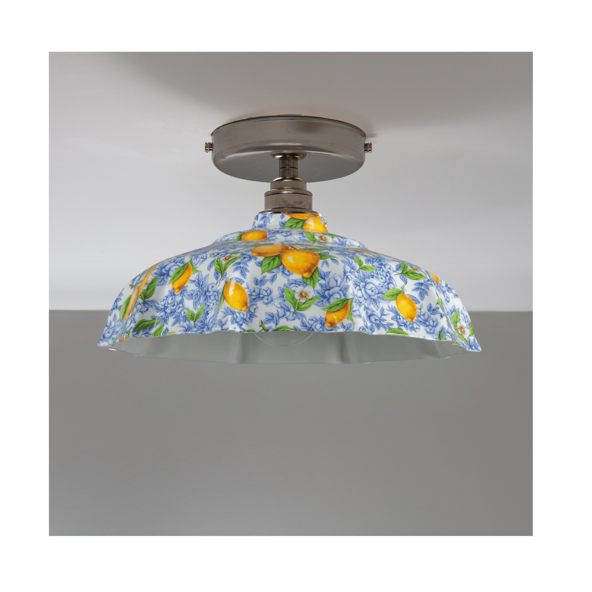 BATHROOM Citroens d'Azur Campbell Pattern Flush Mount Light