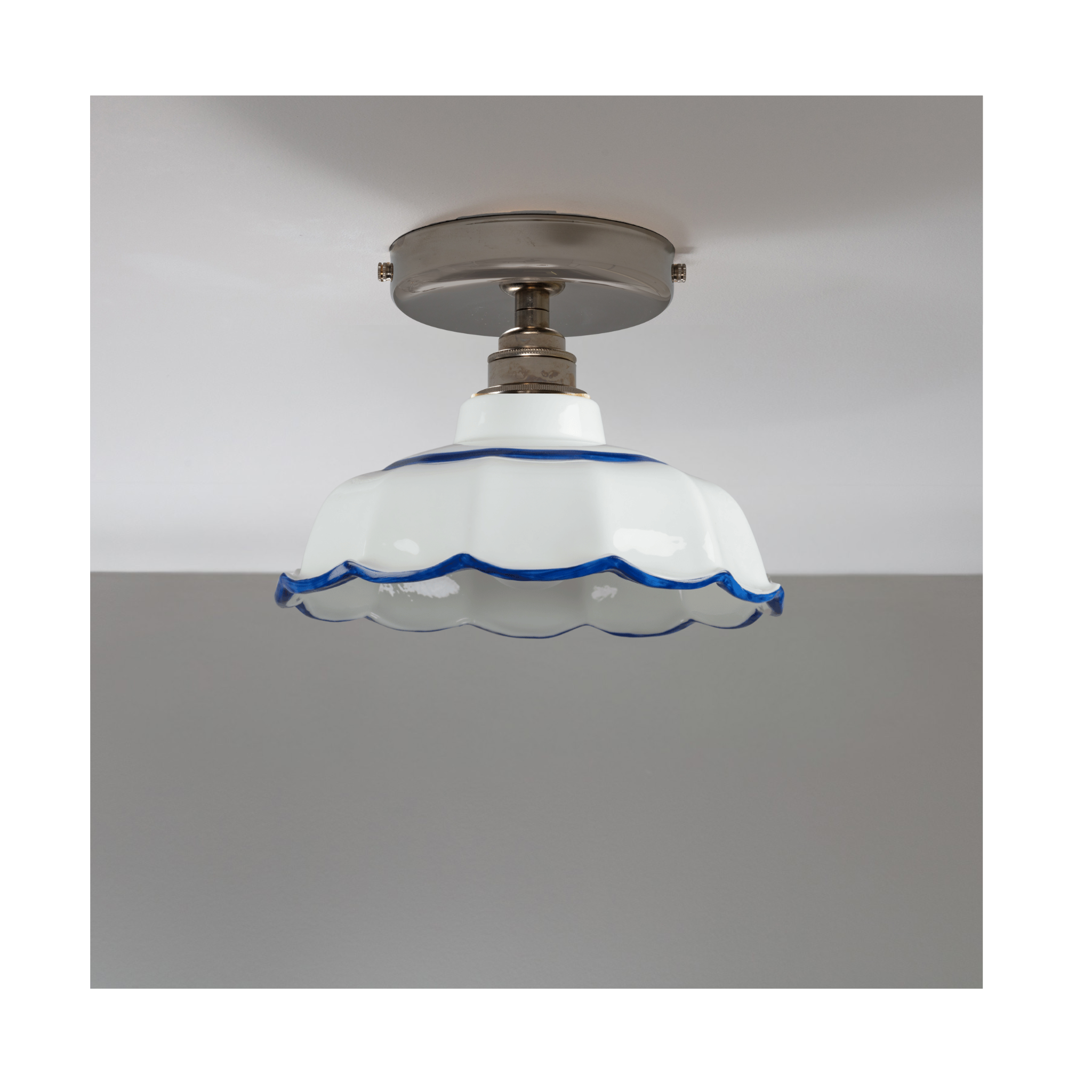 BATHROOM Avalon Hand-painted Trim Flush Mount Light
