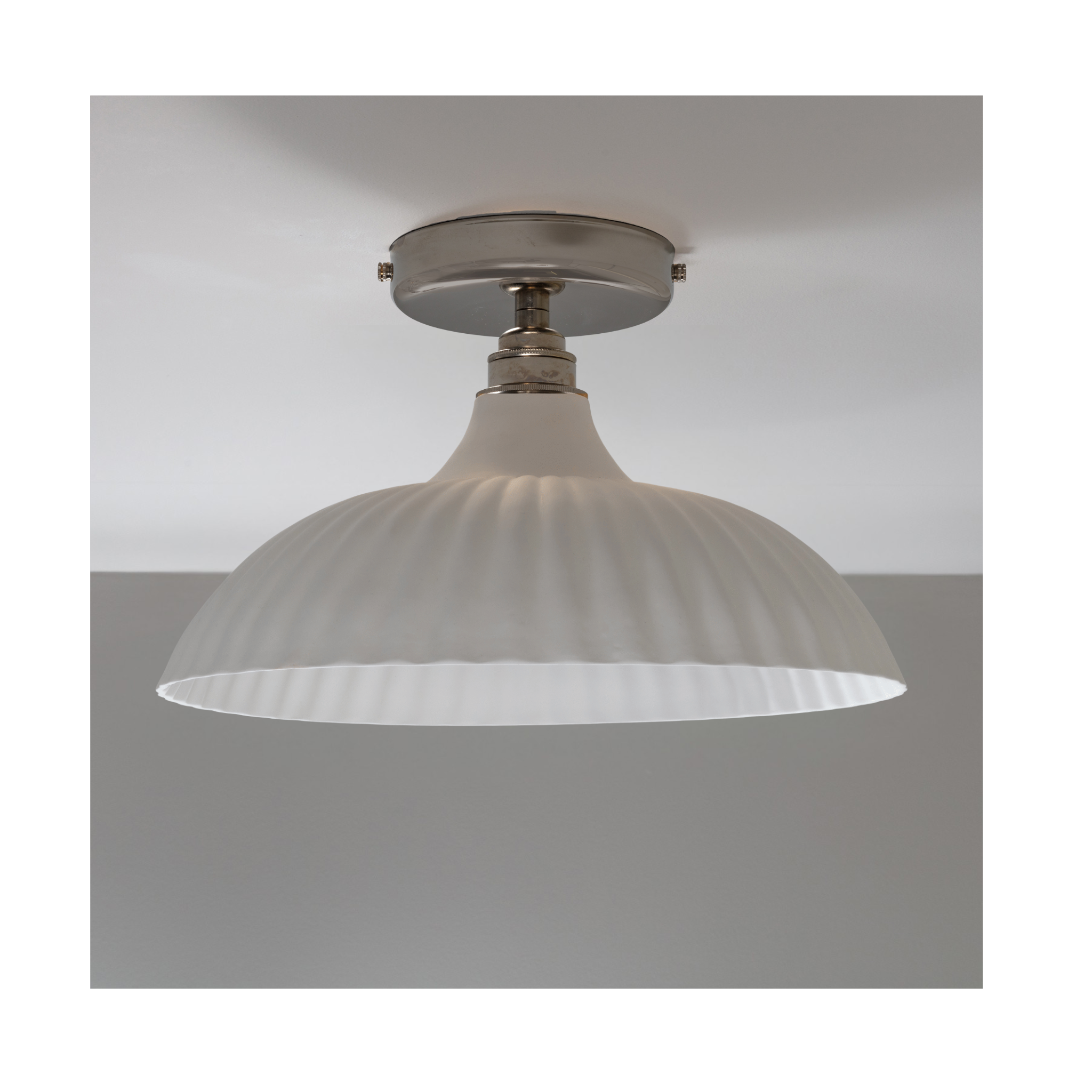 BATHROOM Rialto White Flush Mount Light