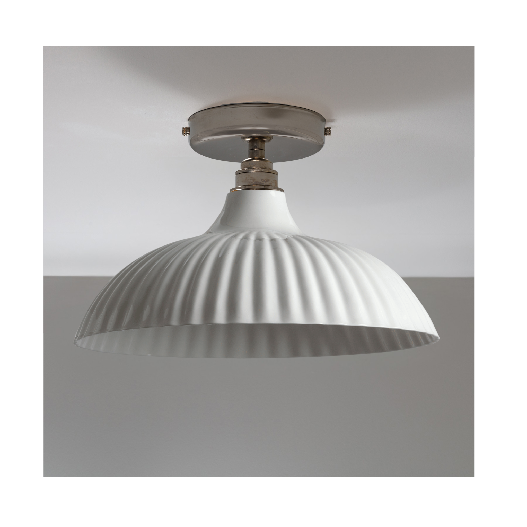 BATHROOM Rialto White Flush Mount Light