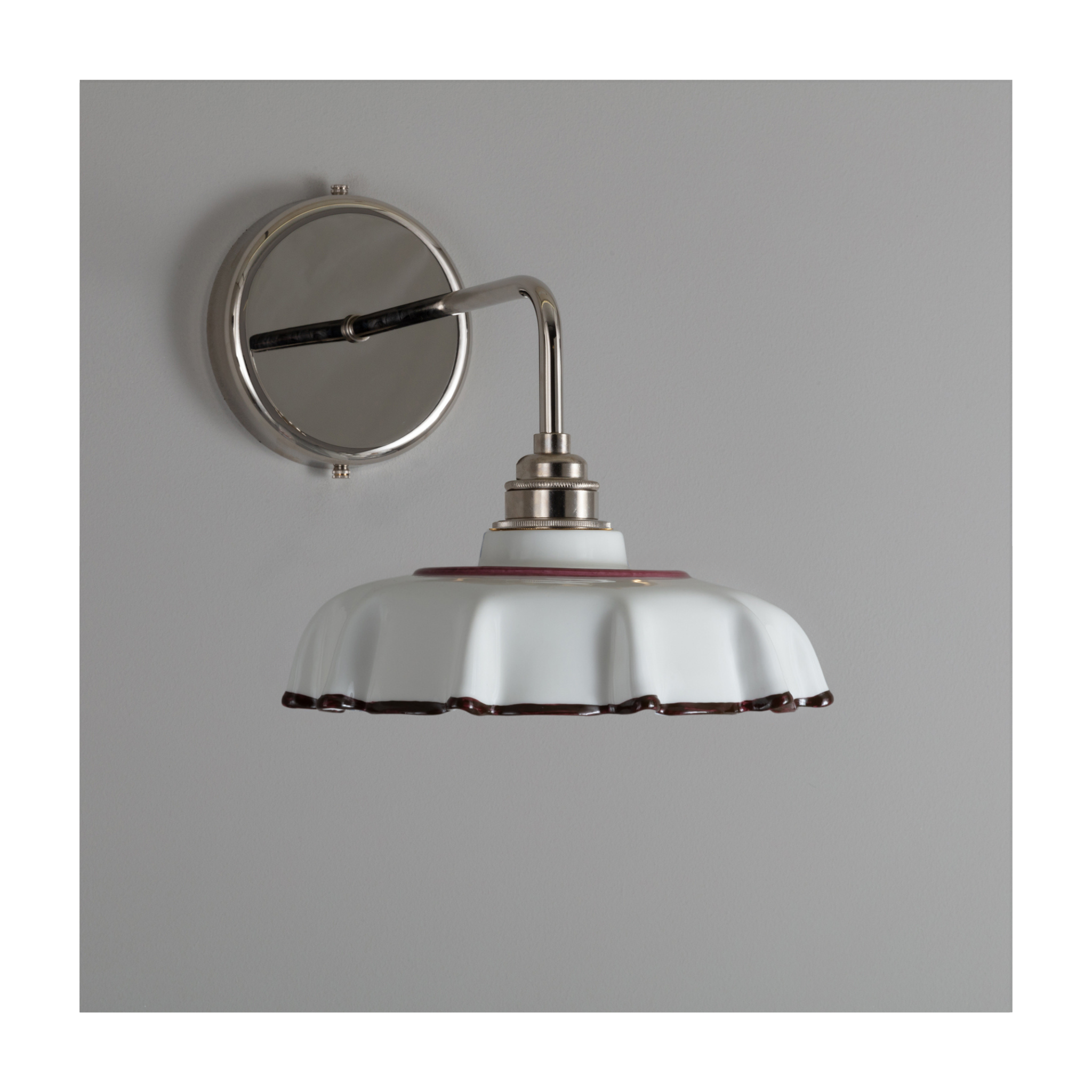 BATHROOM Chocolate Campbell Hand-painted Trim Wall Light