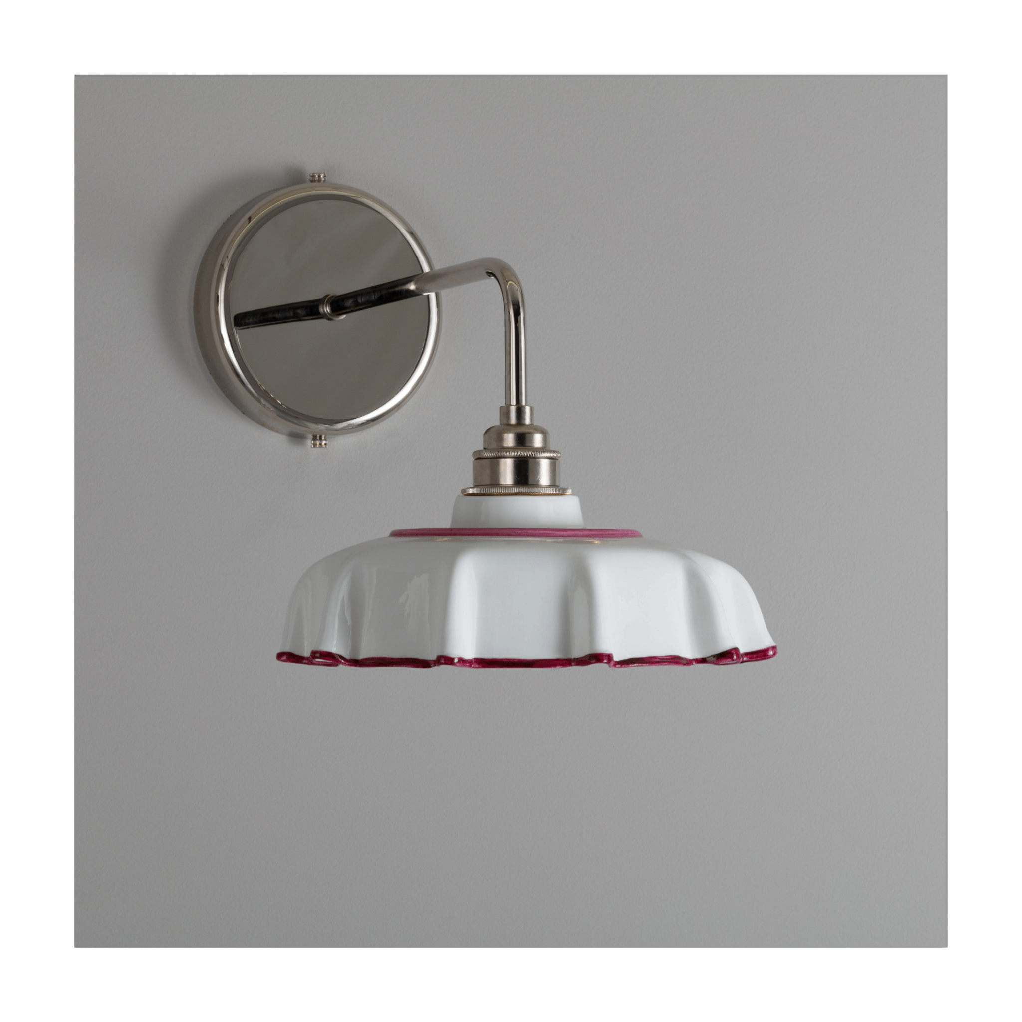 Campbell Claret Hand-painted Trim Wall Light