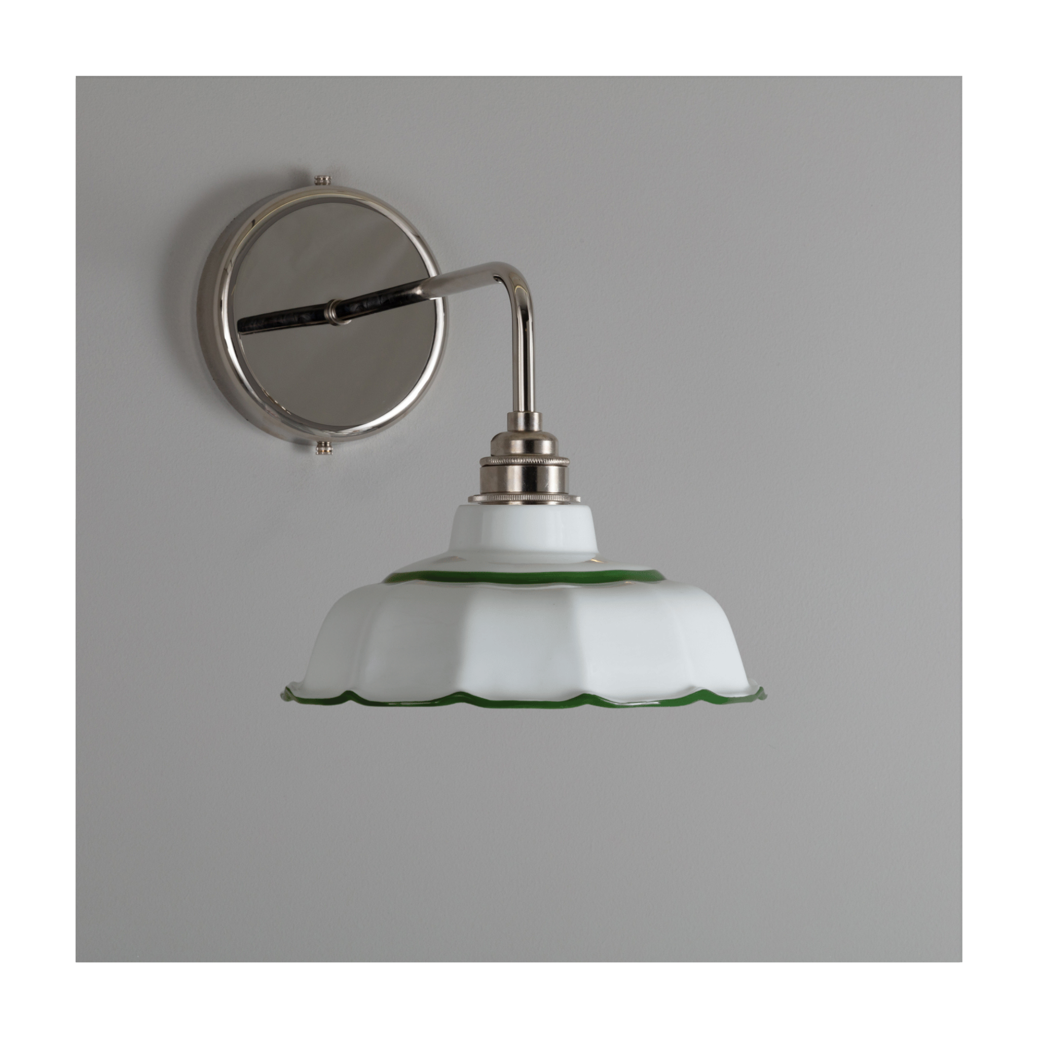 Avalon Hand-painted Pea Green Trim Wall Light