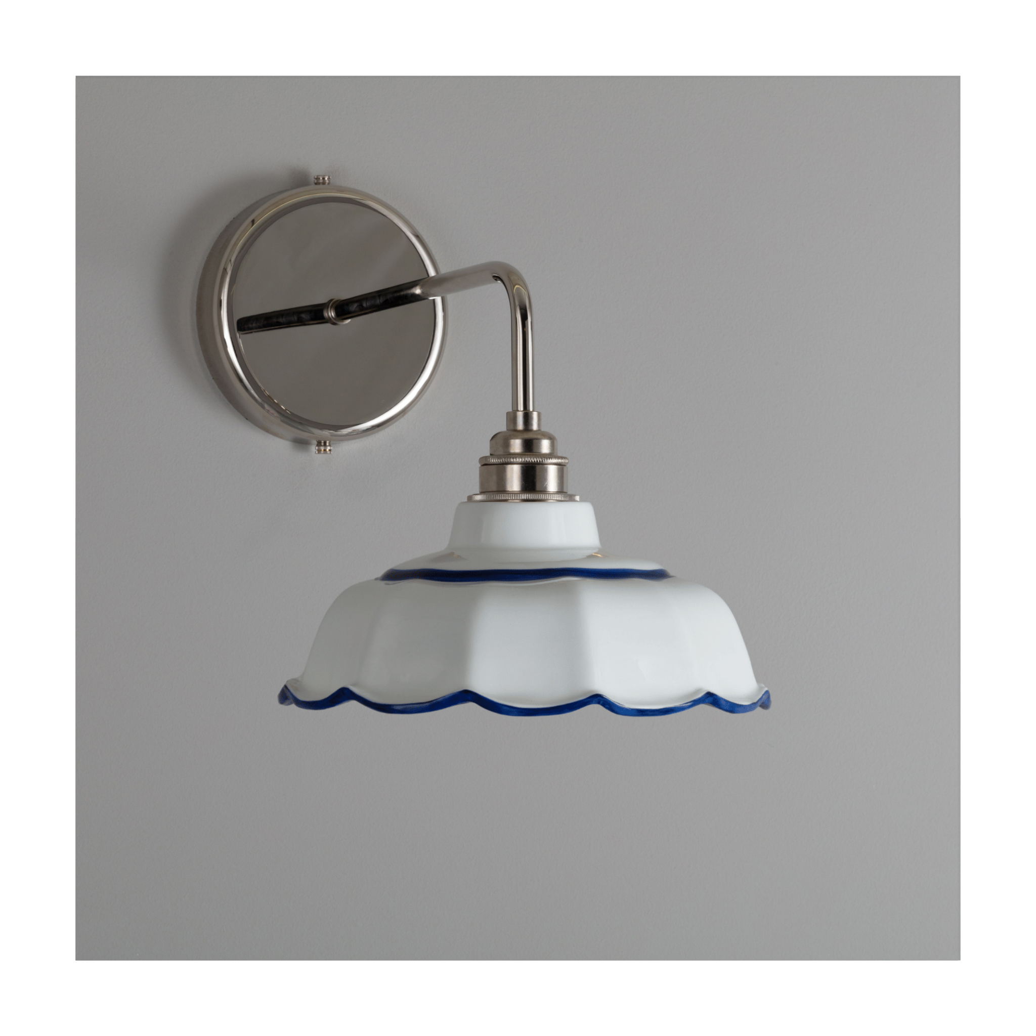 Avalon Hand-painted Delft Trim Wall Light
