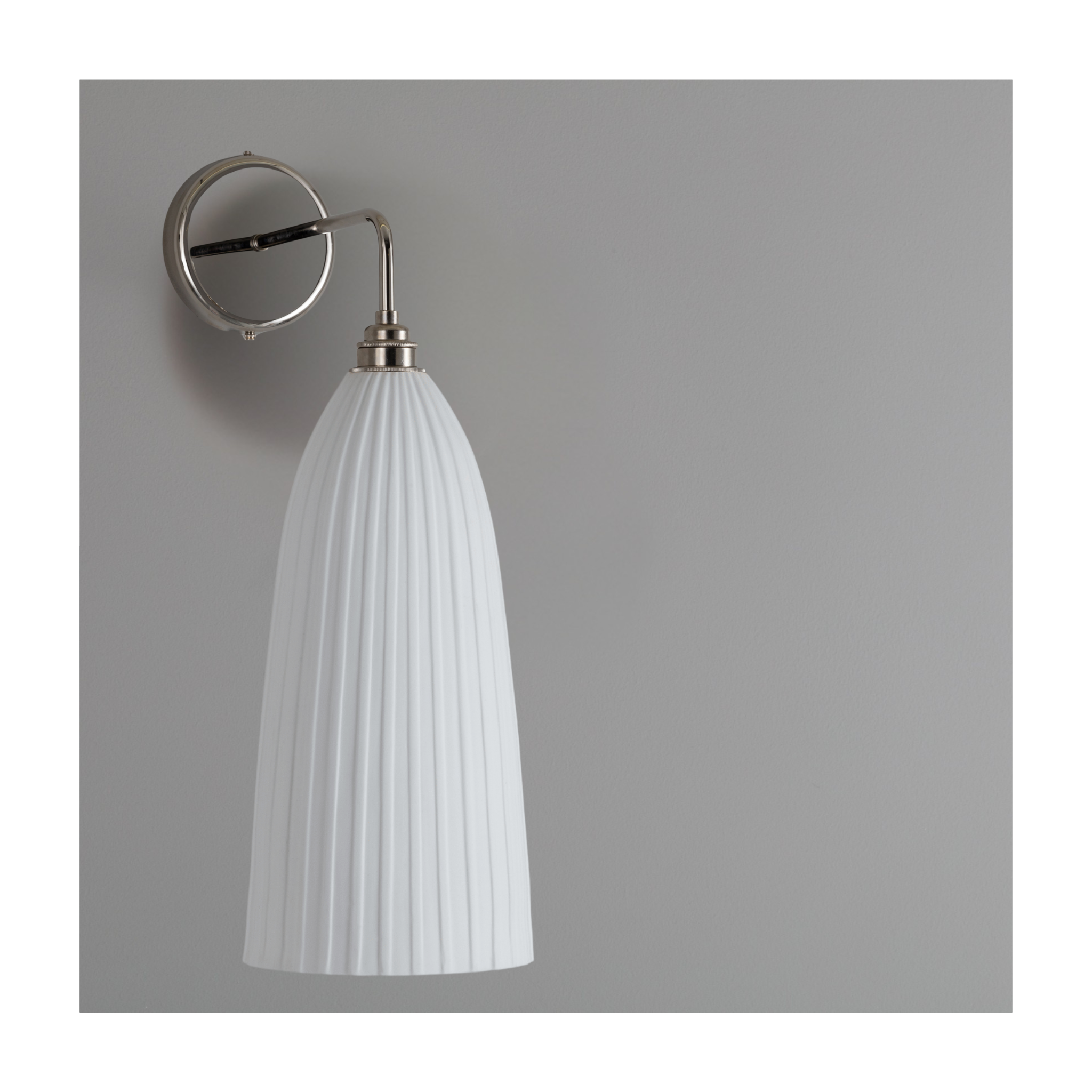 Tall Rushton Fine Bone China Wall Light - White