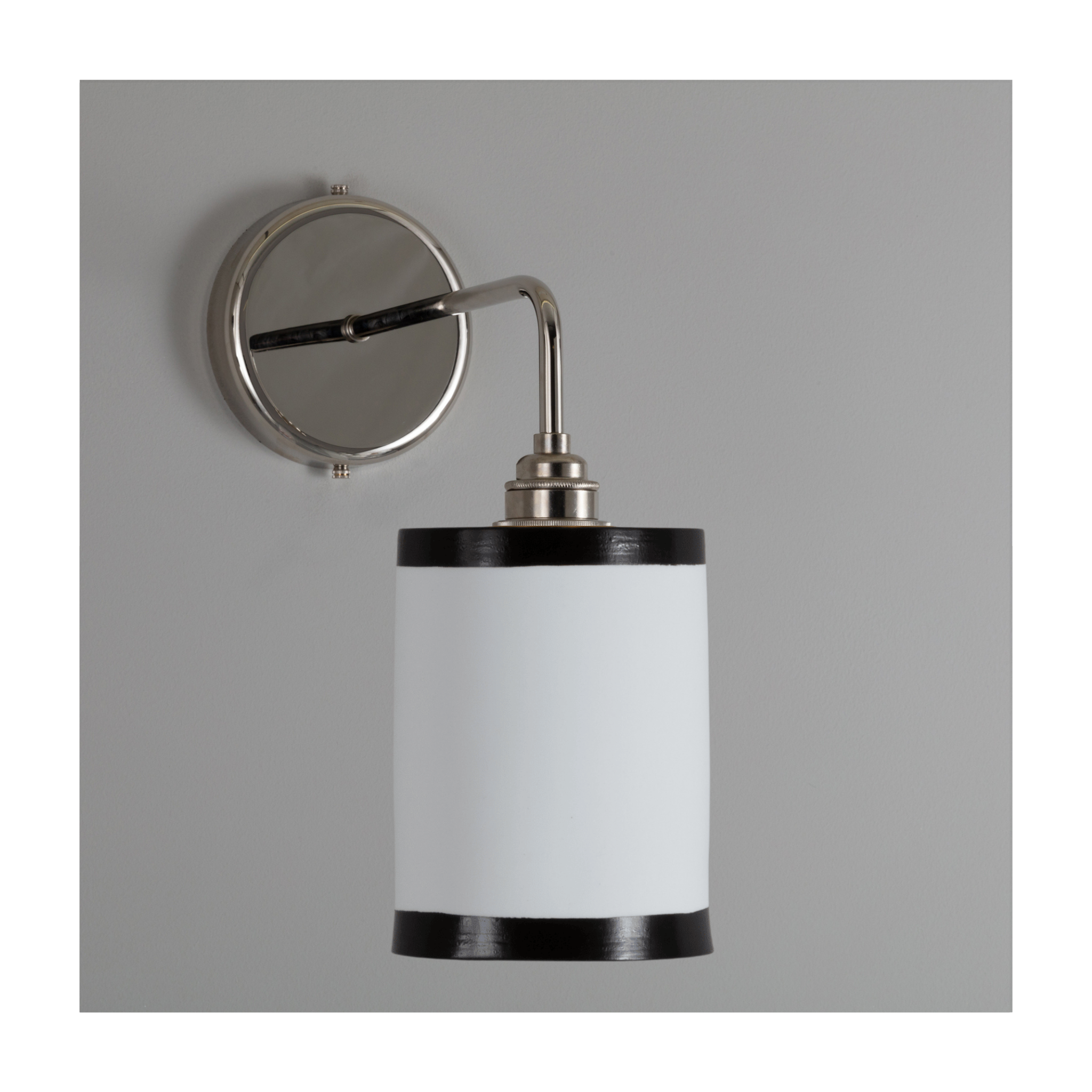 BATHROOM Black Bradwell Hand-painted Trim Wall Light