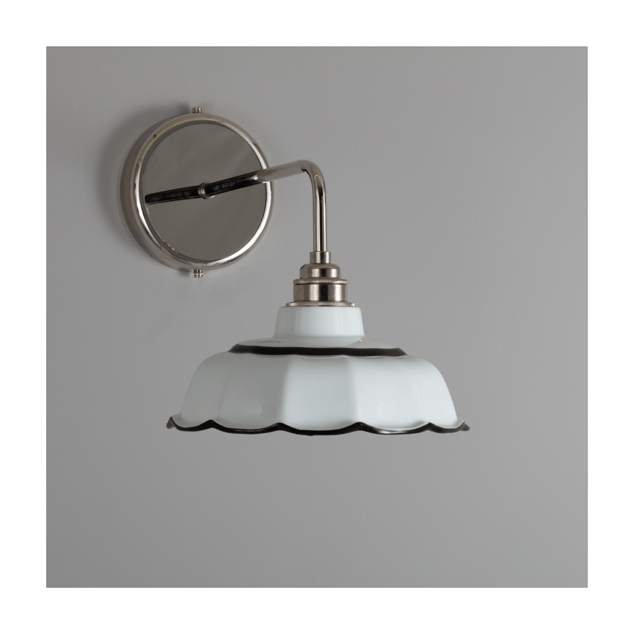 Avalon Hand-painted Black Trim Wall Light