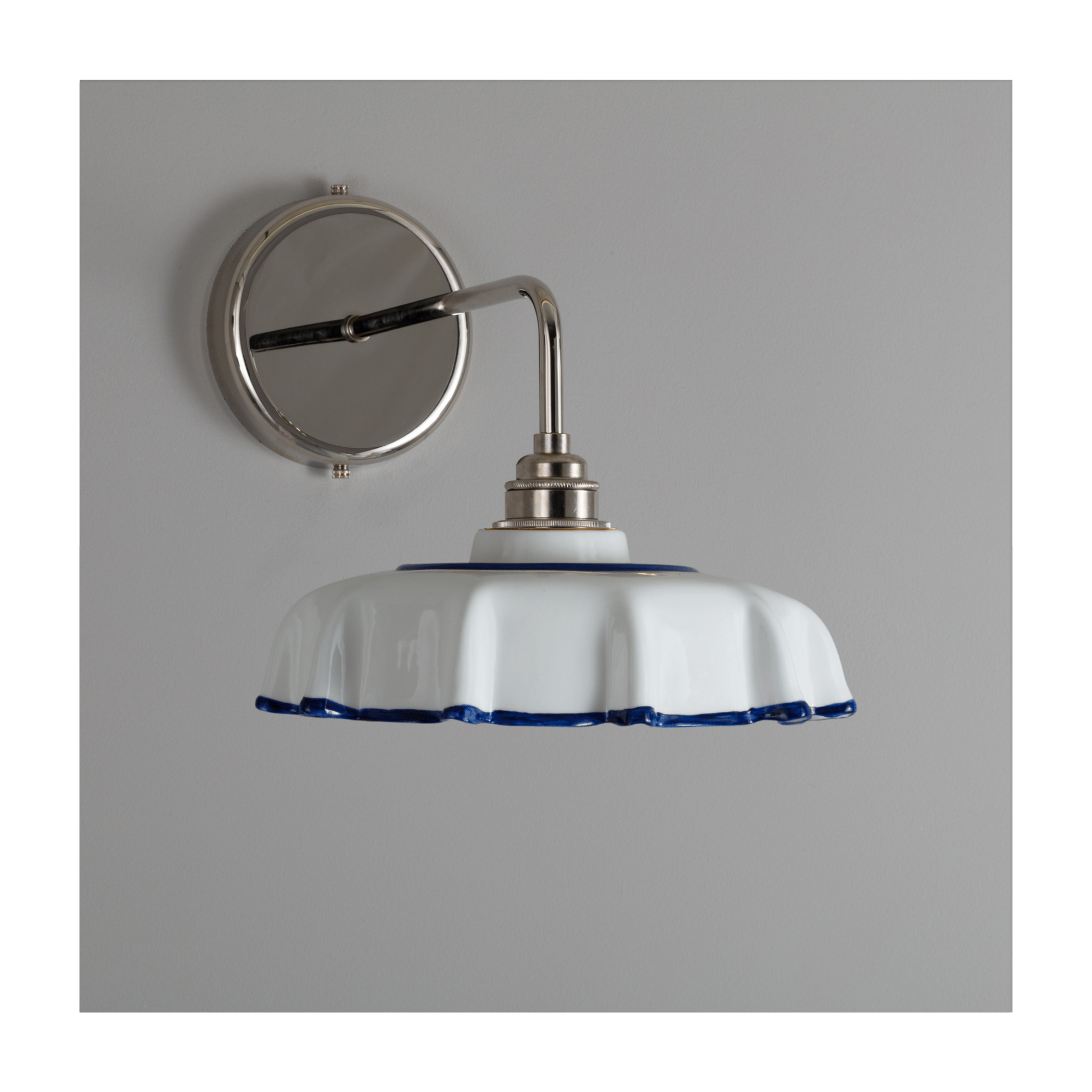 Campbell Delft Hand-painted Trim Wall Light