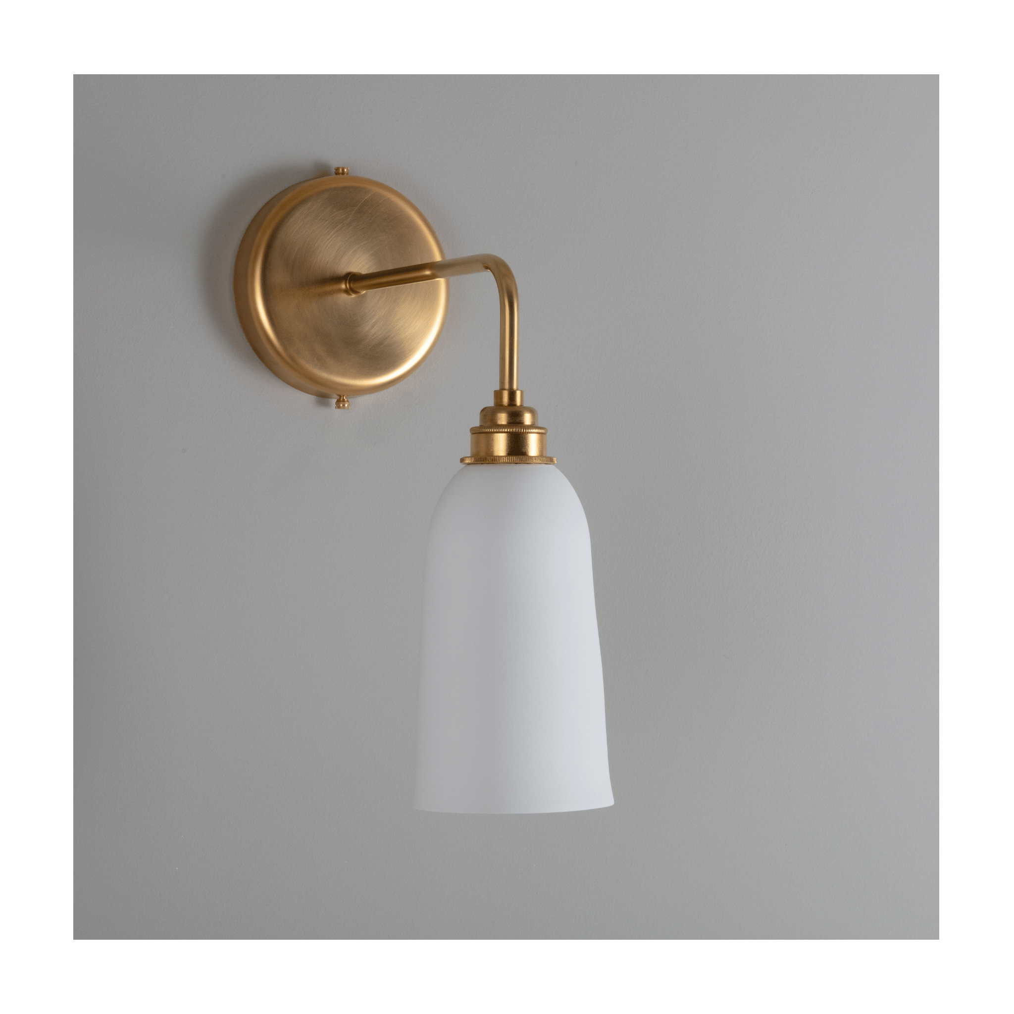 BATHROOM Small Plex White Wall Light