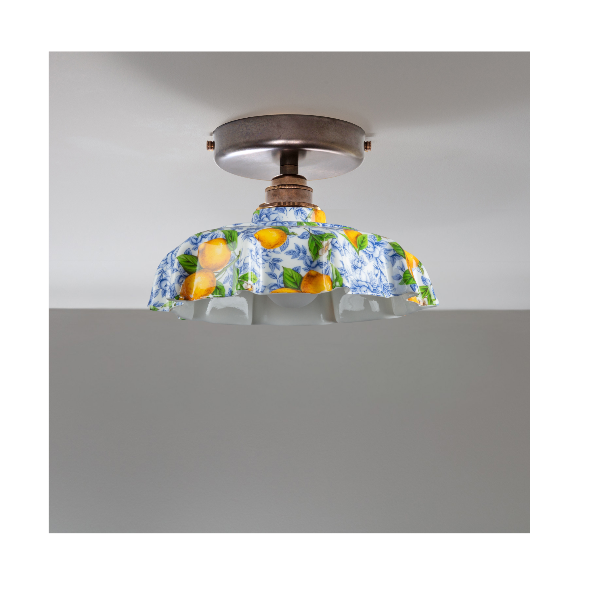 BATHROOM Citroens d'Azur Campbell Pattern Flush Mount Light
