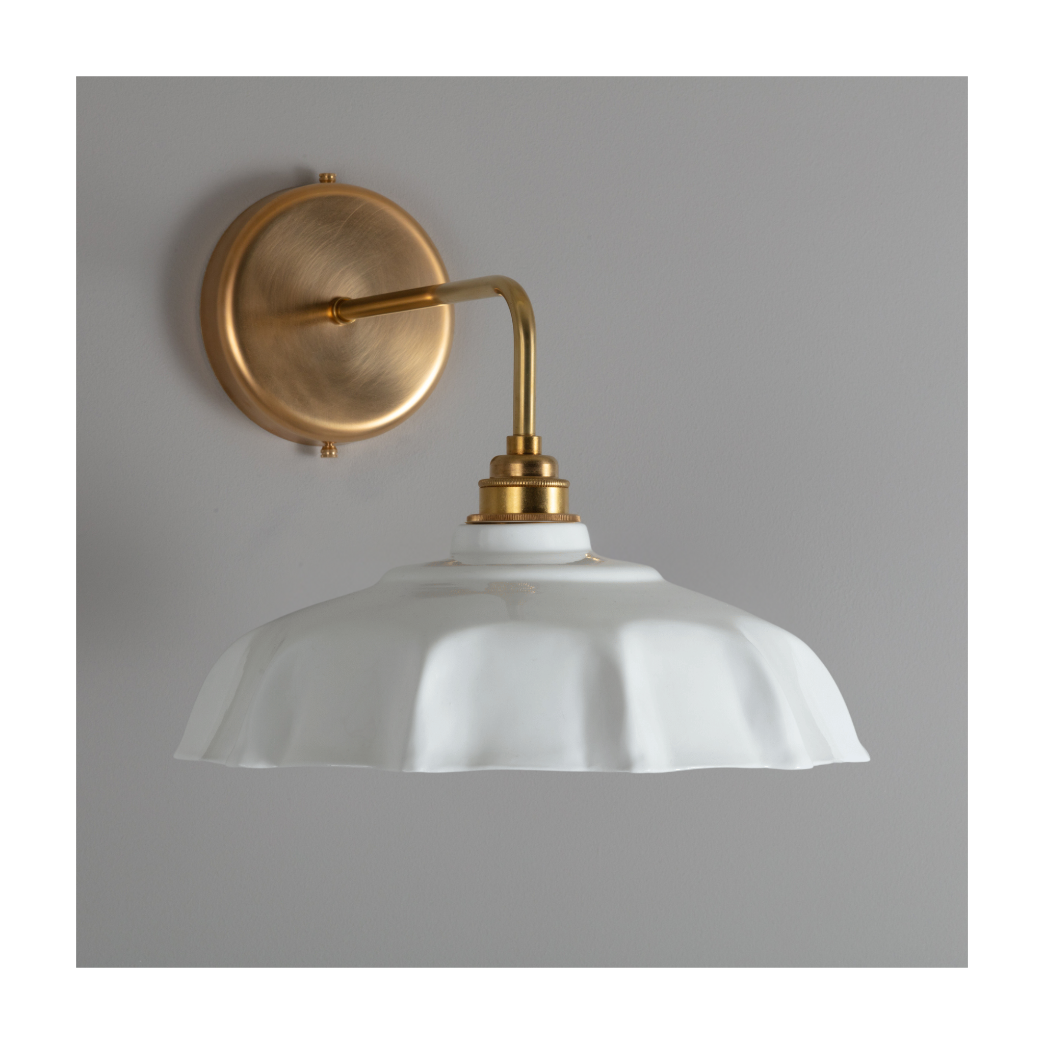 Campbell Fine Bone China Wall Light - White