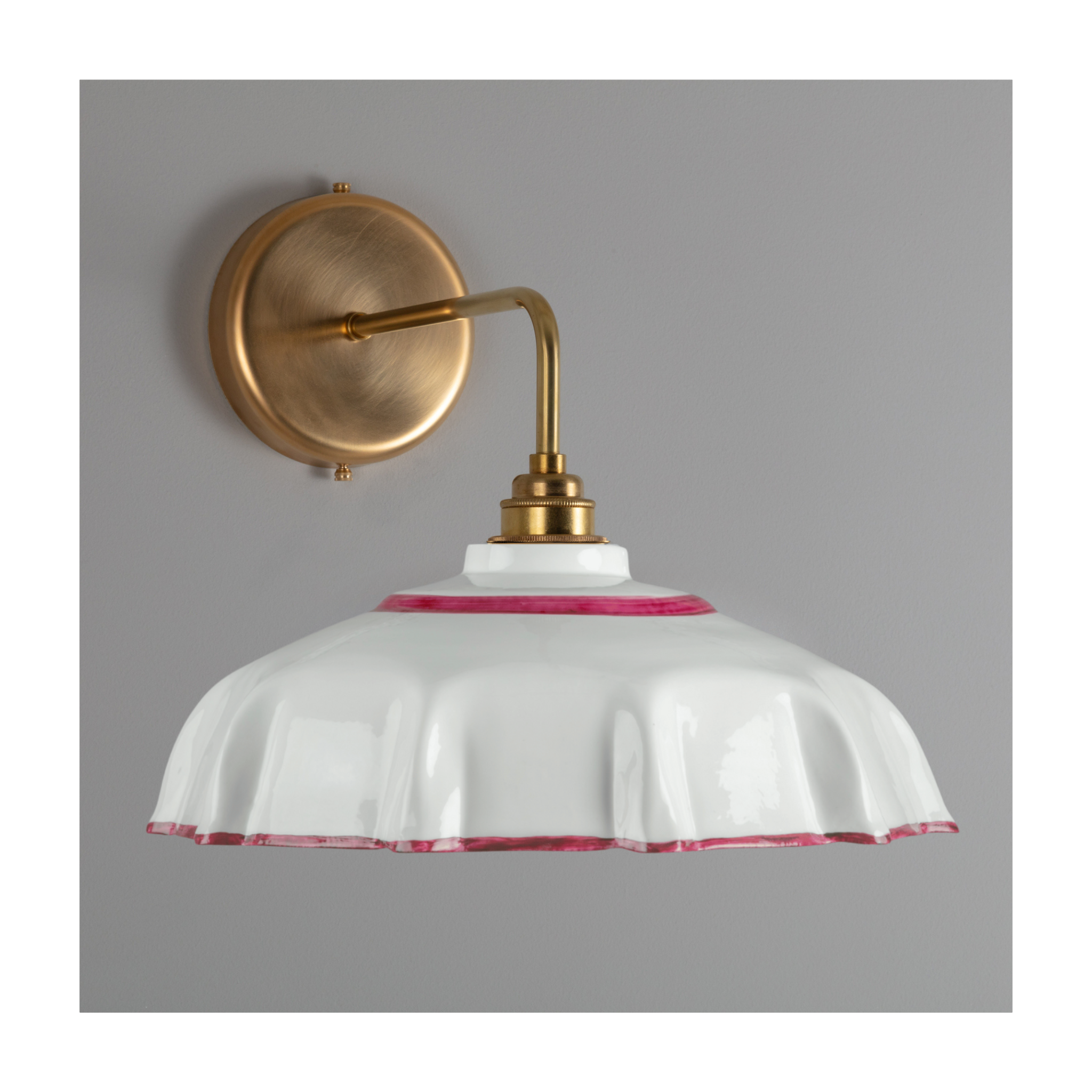 Campbell Claret Hand-painted Trim Wall Light