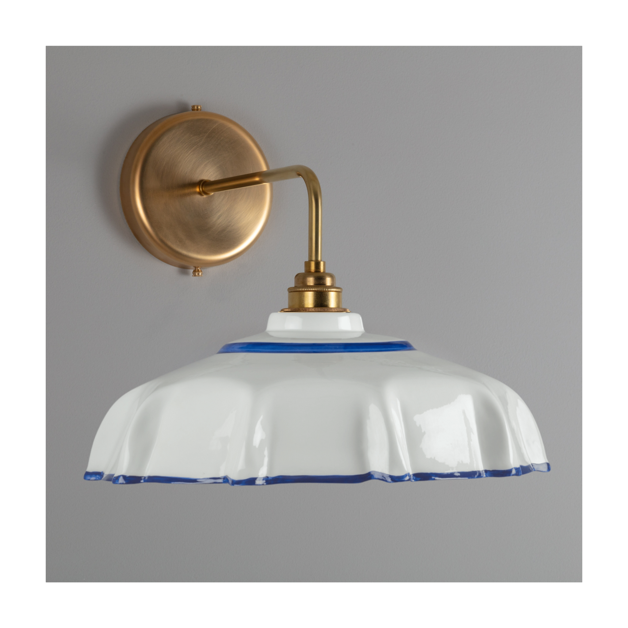 Campbell Delft Hand-painted Trim Wall Light