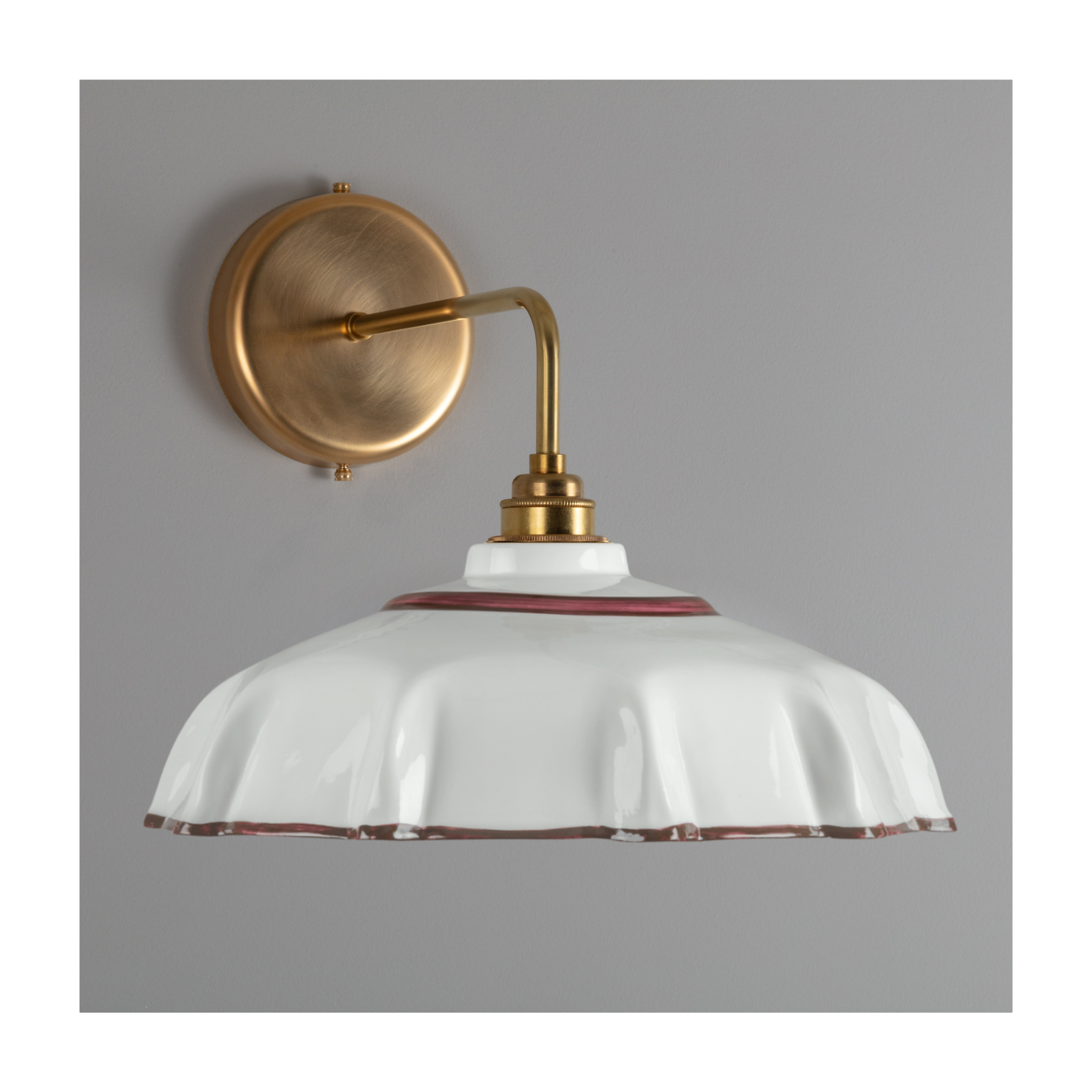 BATHROOM Chocolate Campbell Hand-painted Trim Wall Light