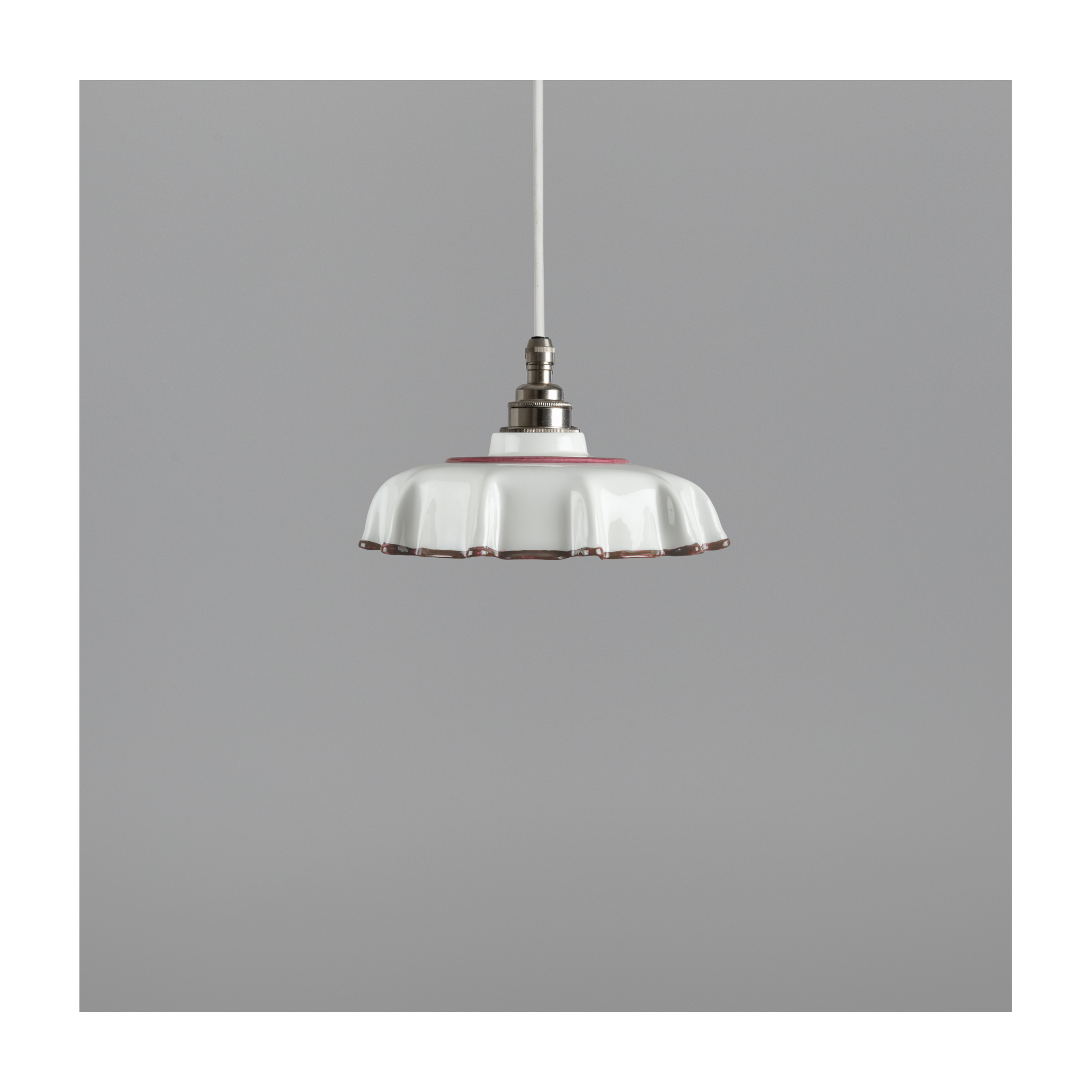 Campbell Bone China Pendant with Chocolate Hand-Painted Trim