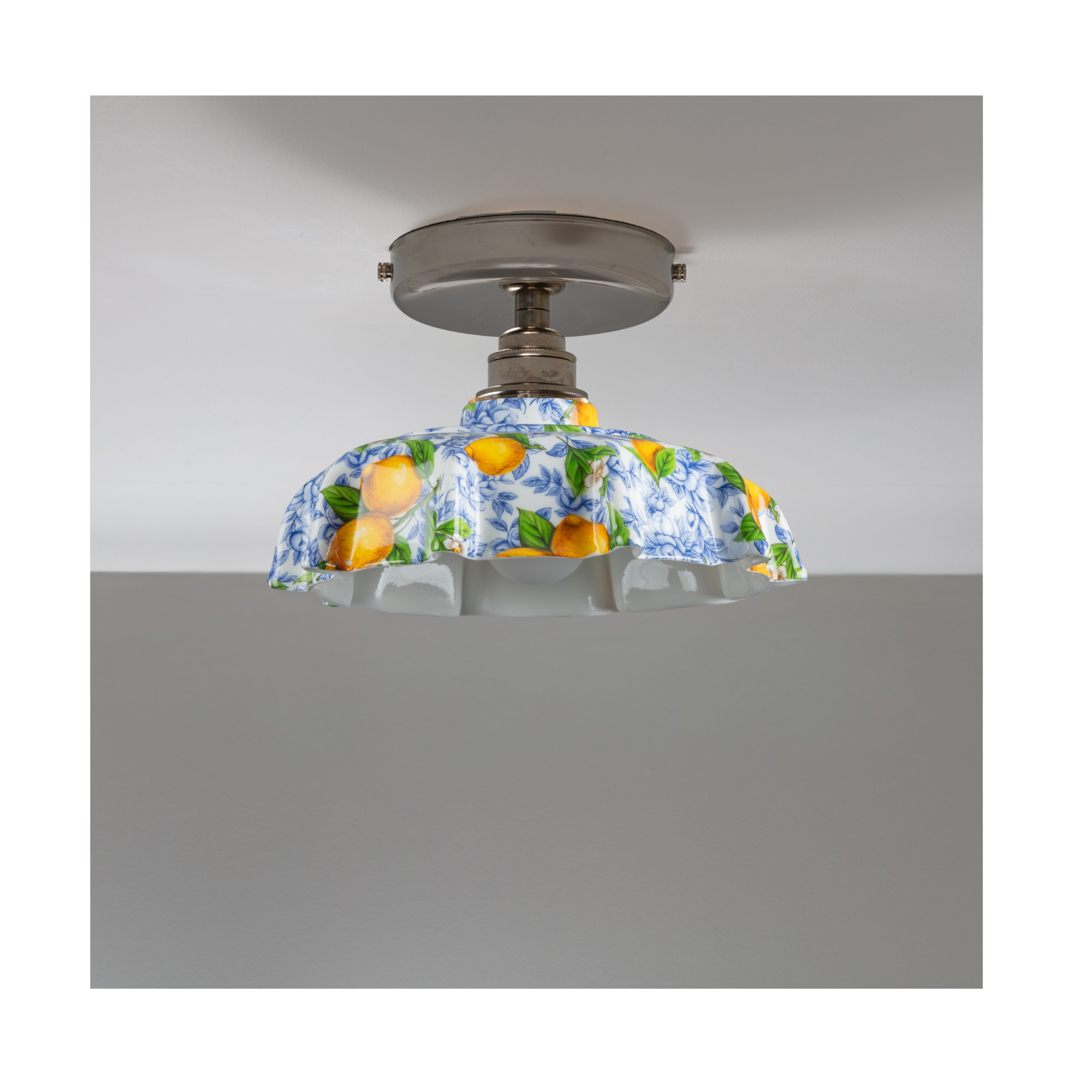 BATHROOM Citroens d'Azur Campbell Pattern Flush Mount Light