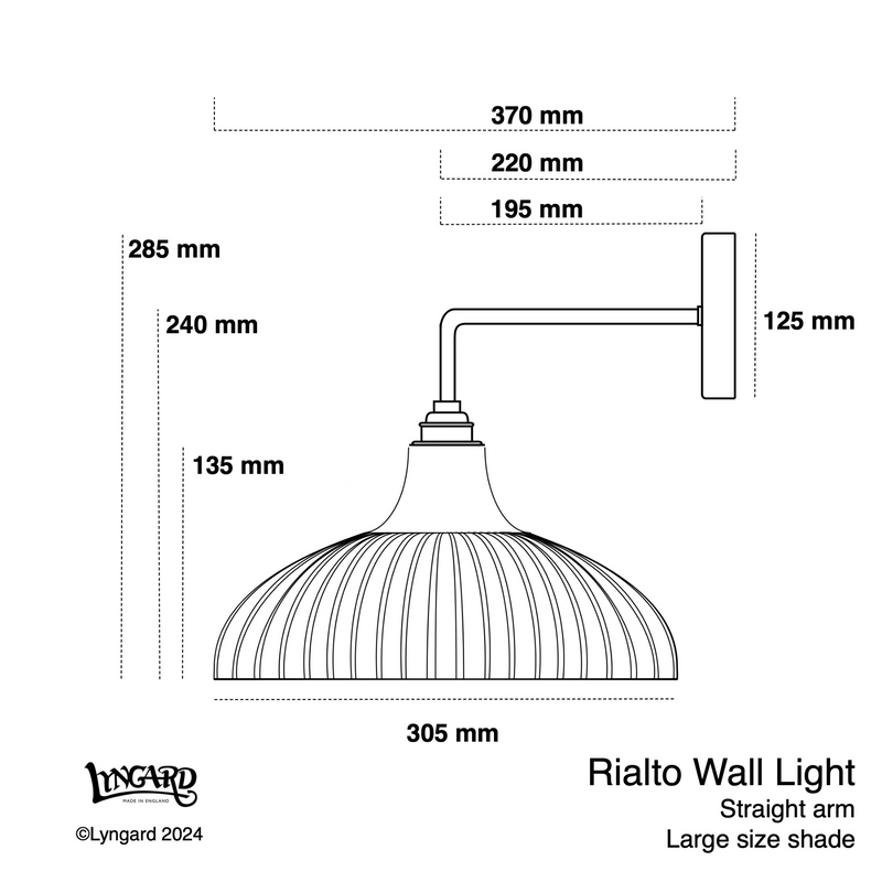 BATHROOM Rialto White Wall Light specifications