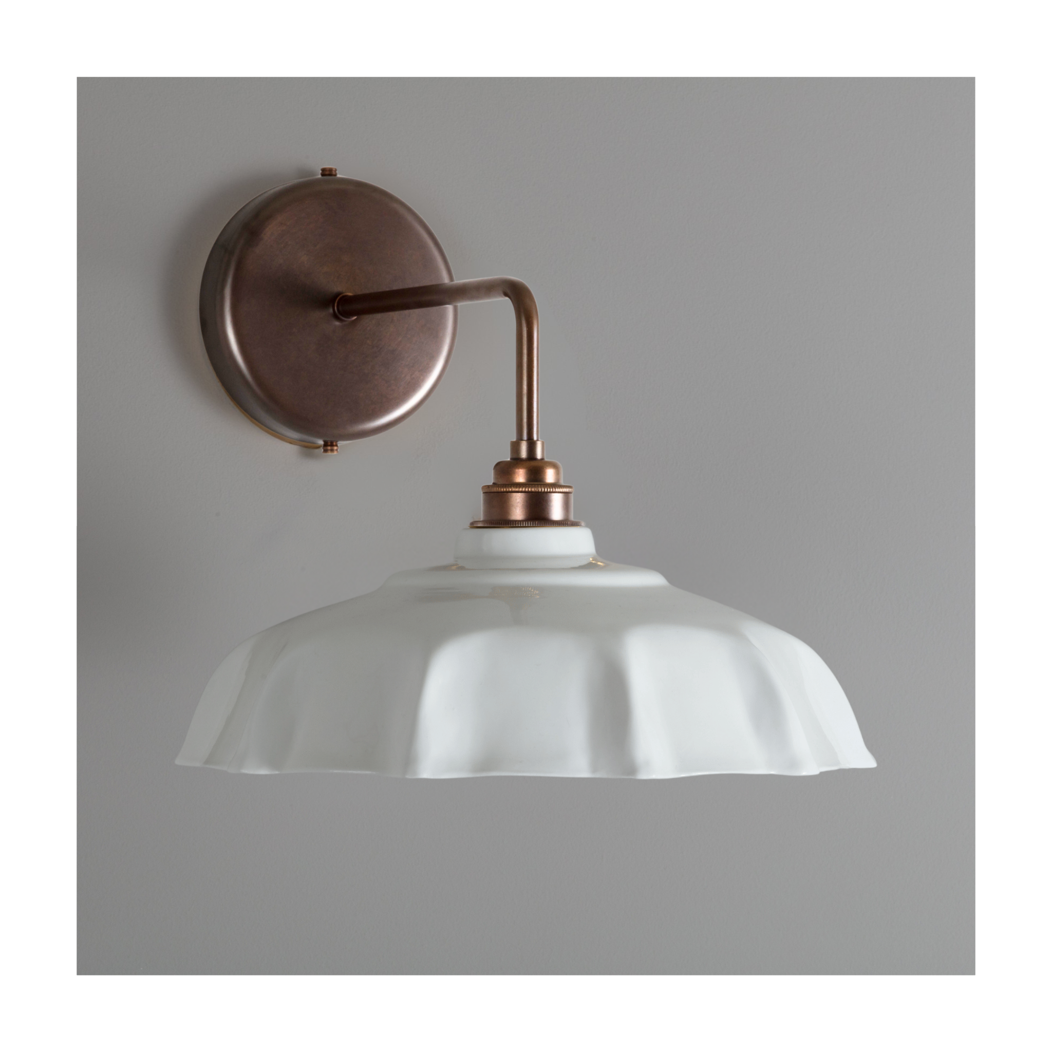 Campbell Fine Bone China Wall Light - White