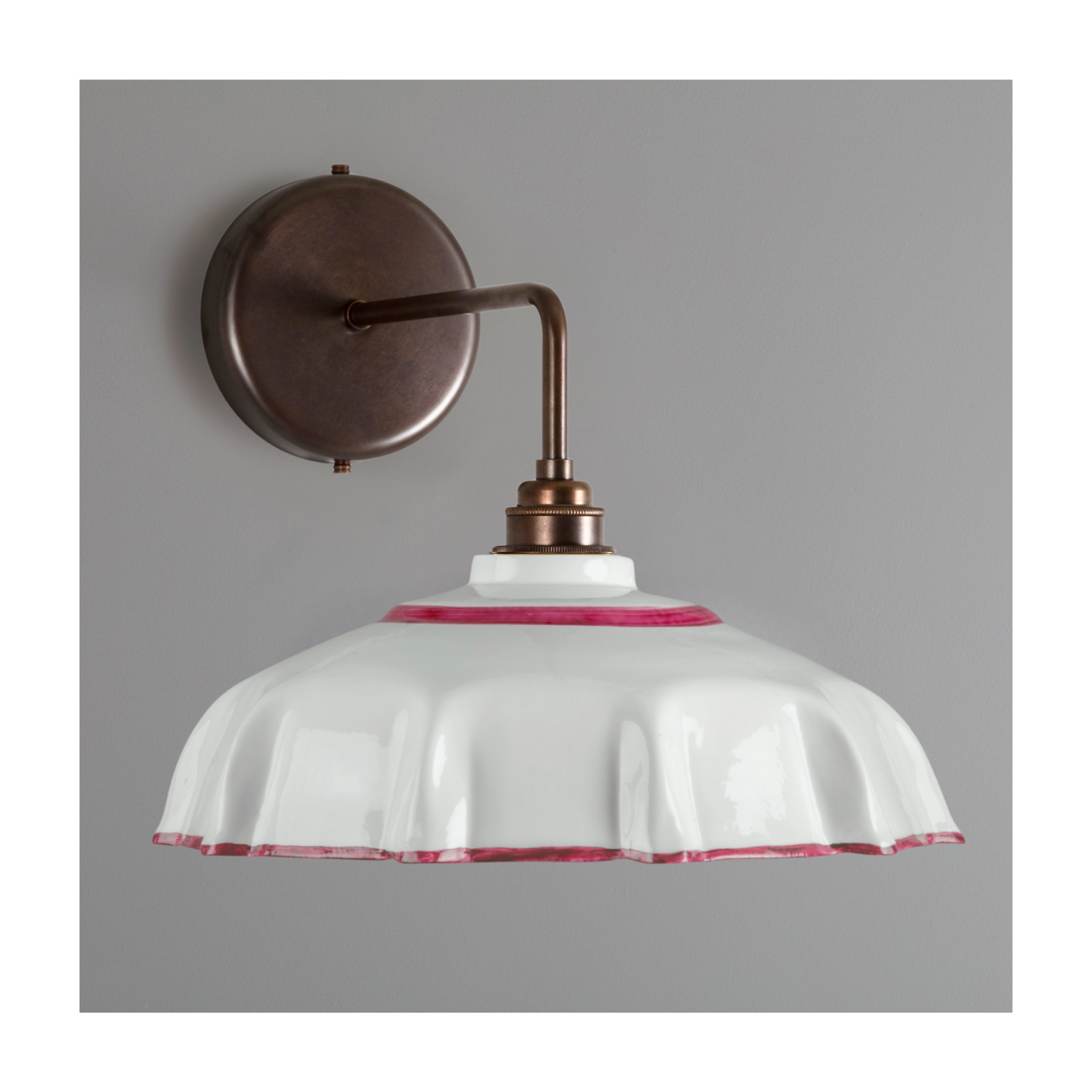 Campbell Claret Hand-painted Trim Wall Light