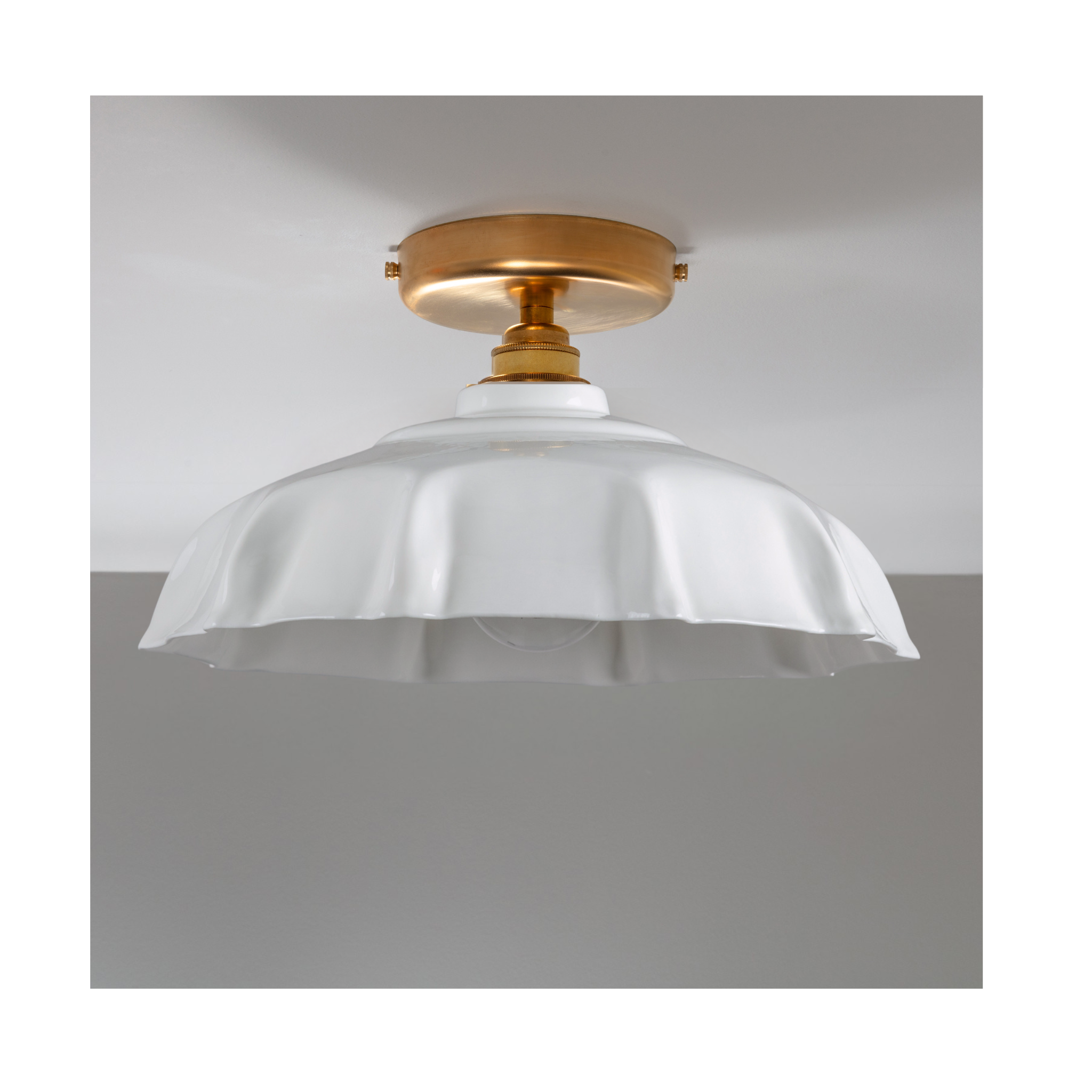 BATHROOM Campbell White Flush Mount Light