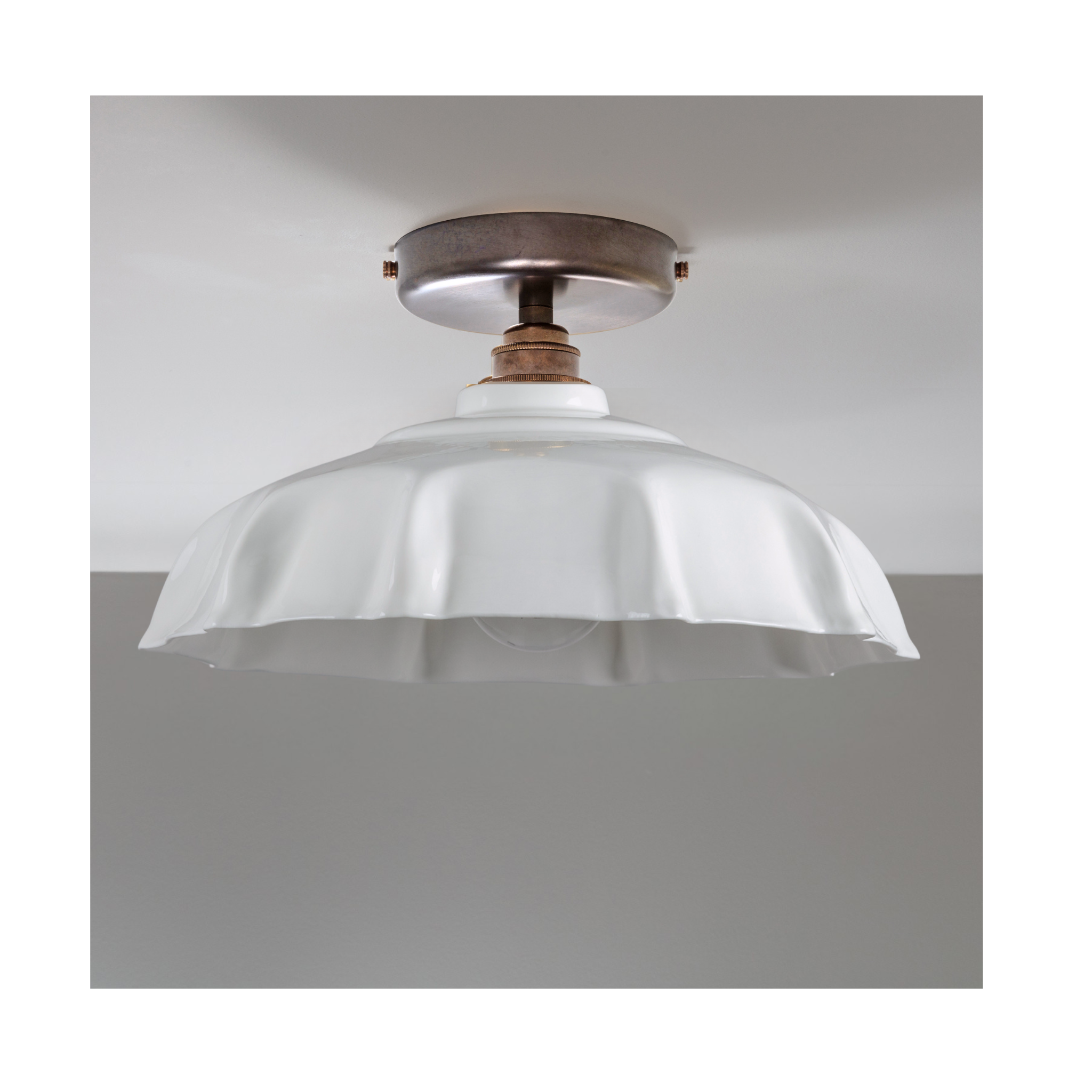BATHROOM Campbell White Flush Mount Light