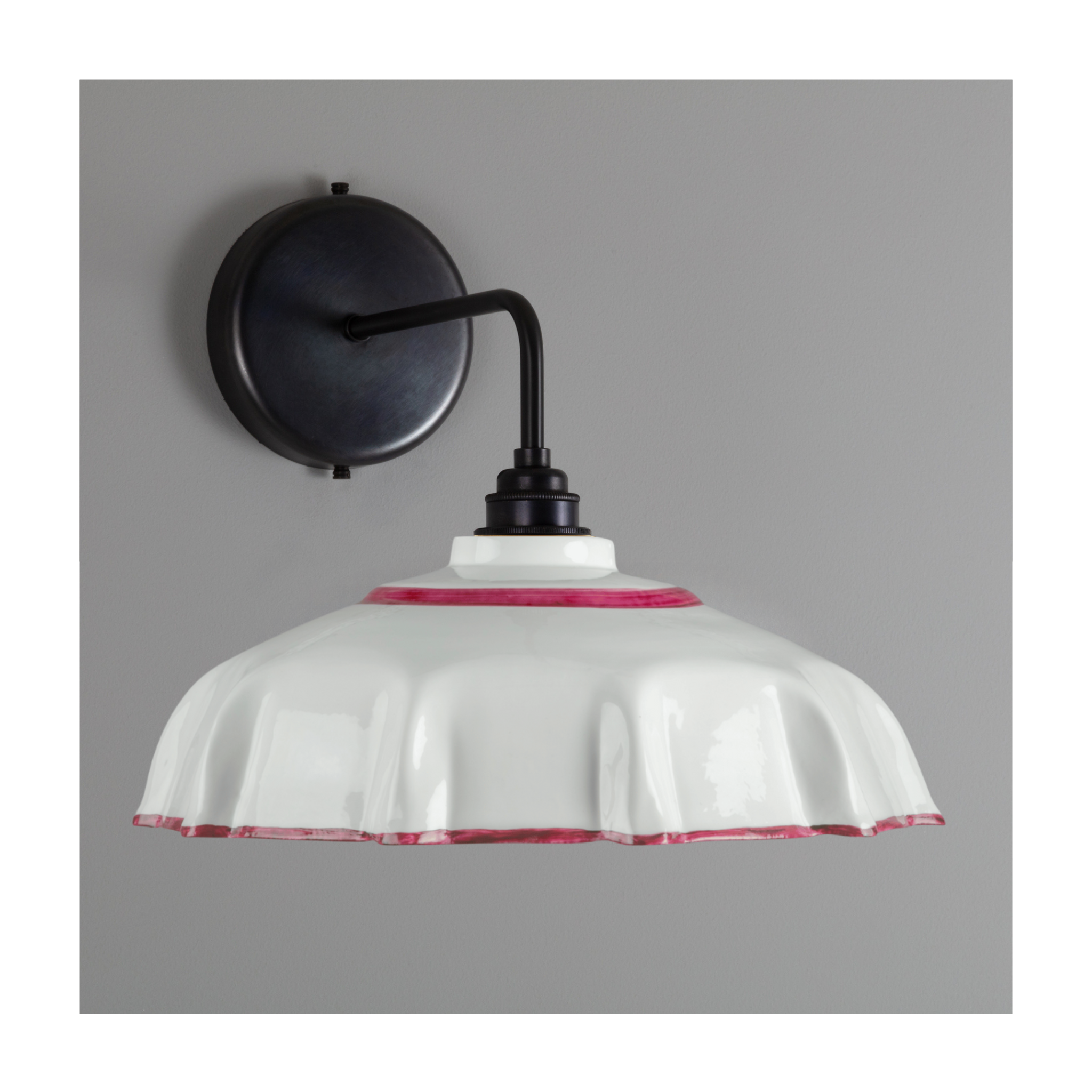 Campbell Claret Hand-painted Trim Wall Light