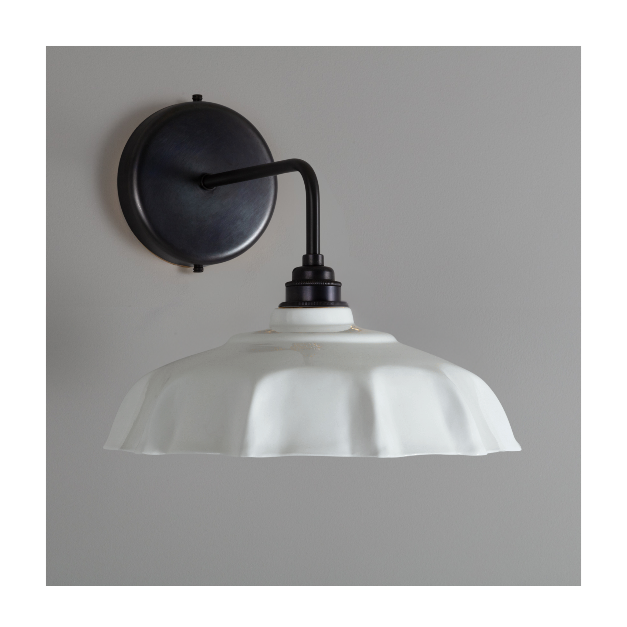 Campbell Fine Bone China Wall Light - White