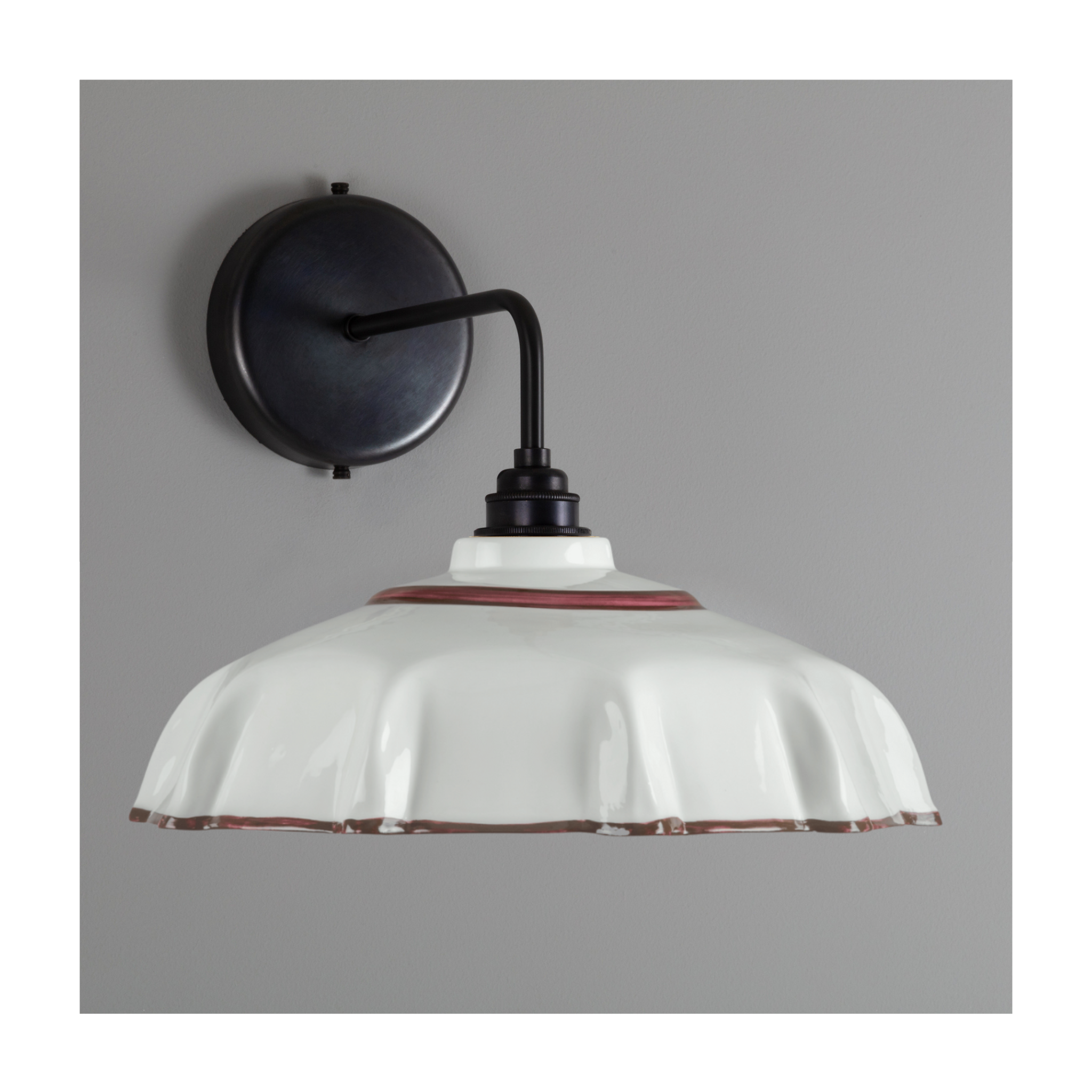 Campbell Chocolate Hand-painted Trim Wall Light