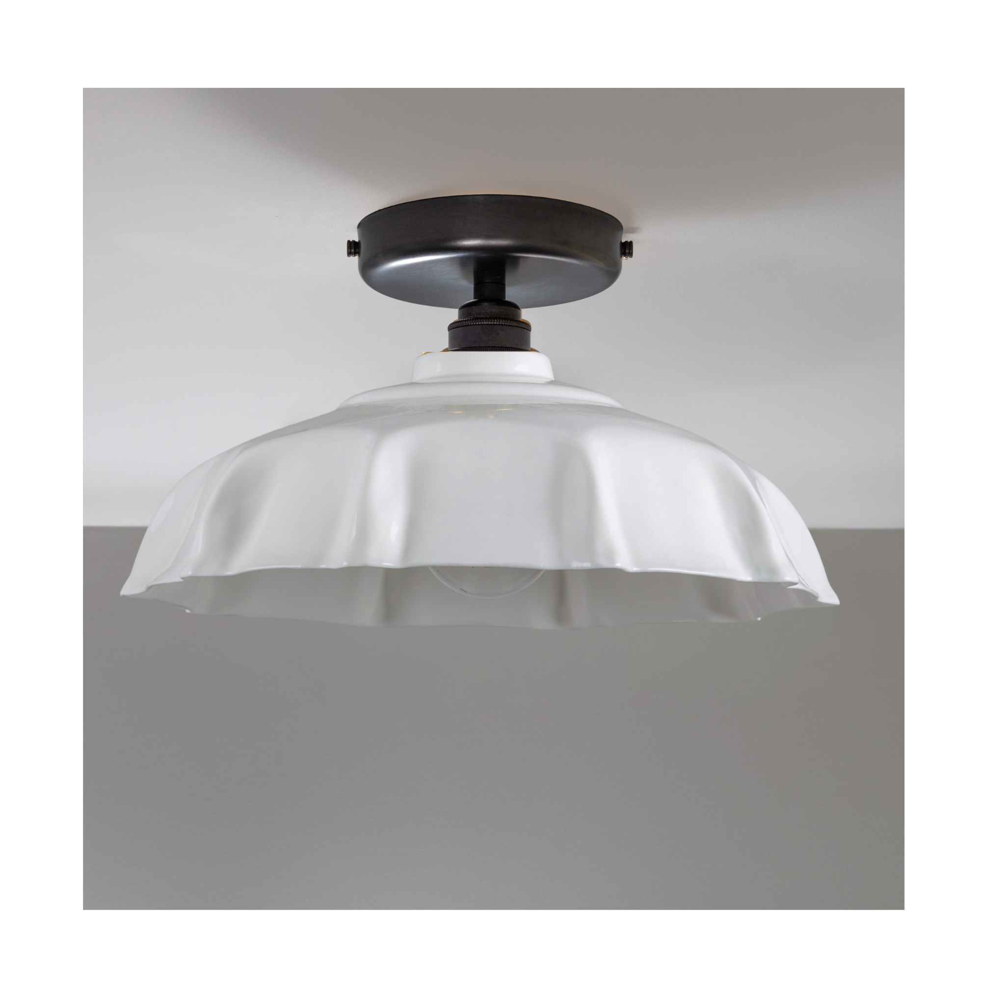 BATHROOM Campbell White Flush Mount Light