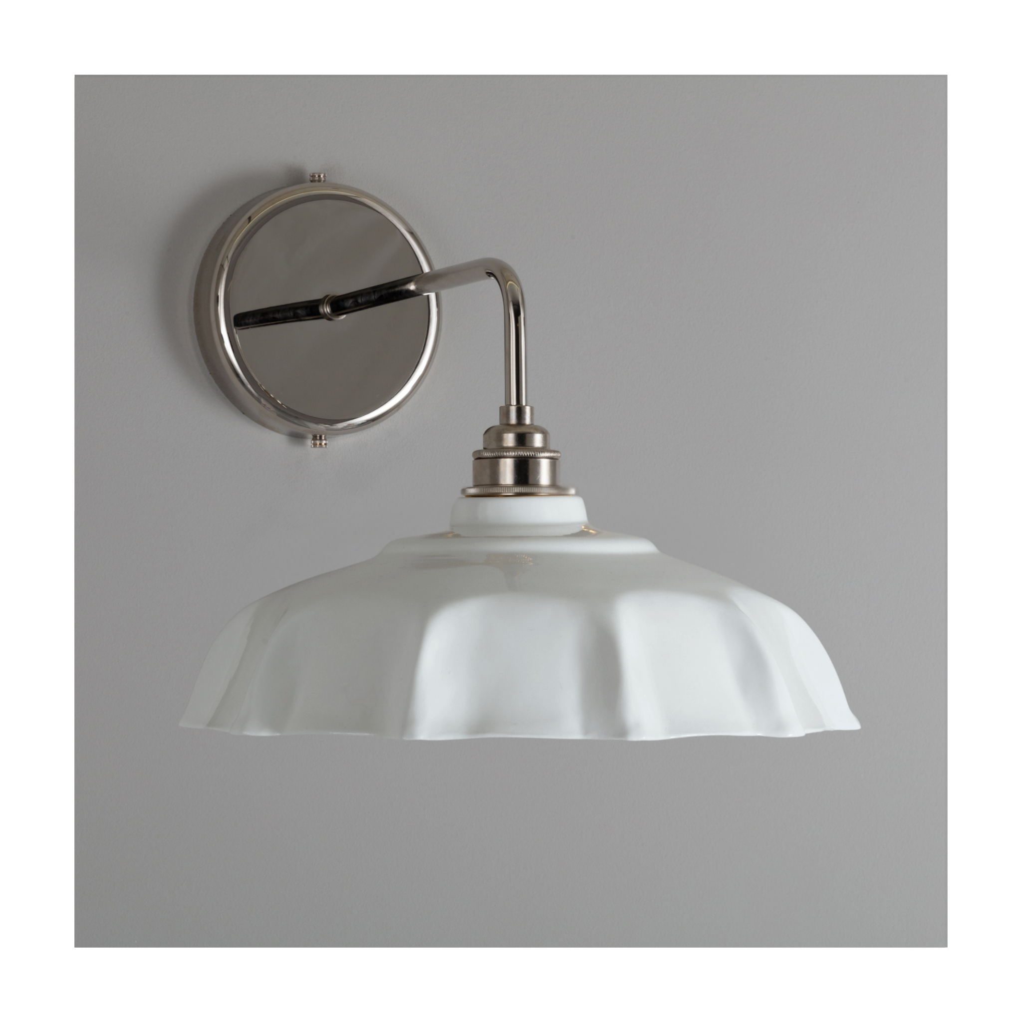 Campbell Fine Bone China Wall Light - White