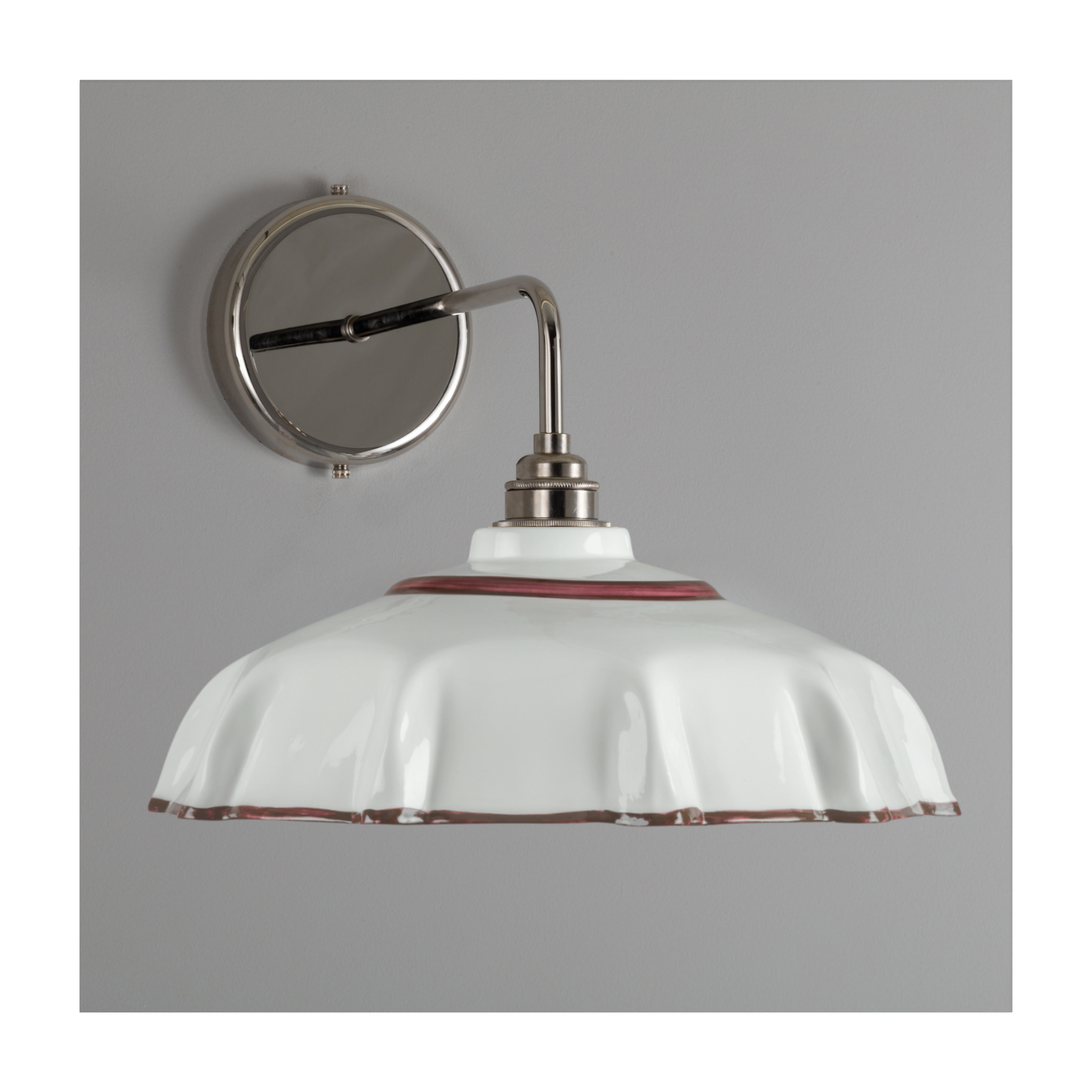 BATHROOM Chocolate Campbell Hand-painted Trim Wall Light