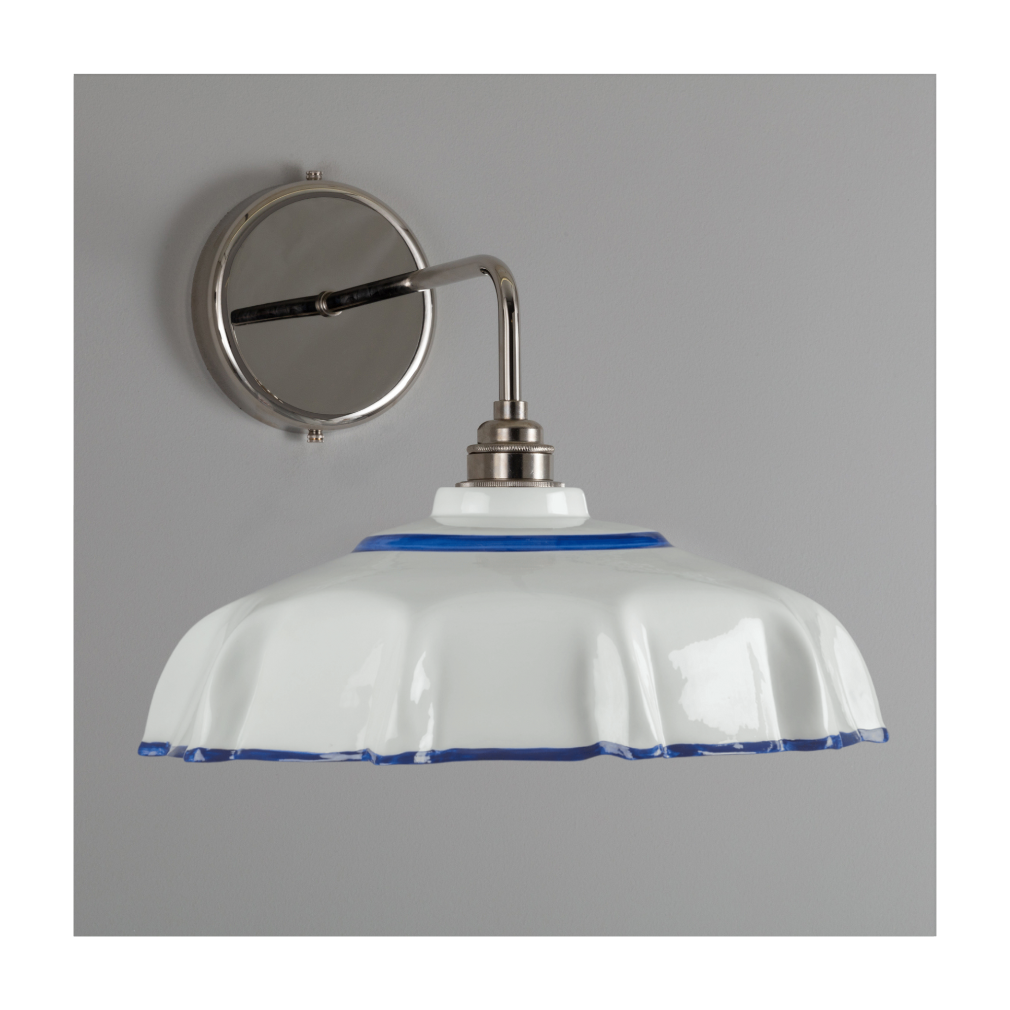 Campbell Delft Hand-painted Trim Wall Light