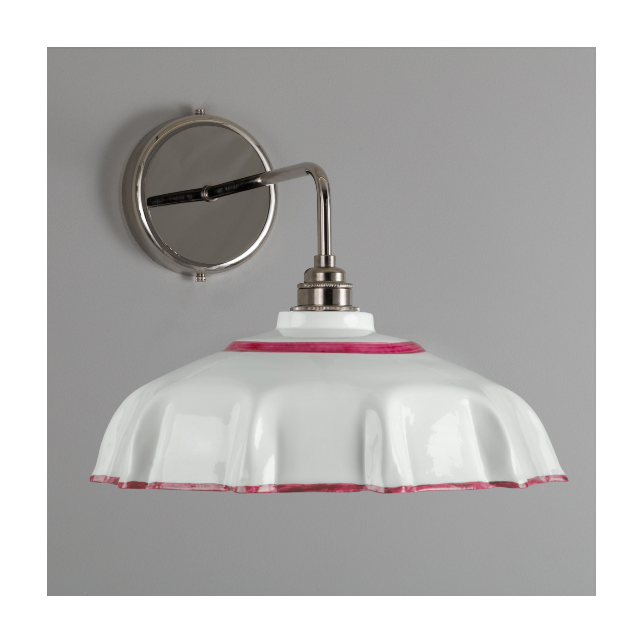 Campbell Claret Hand-painted Trim Wall Light