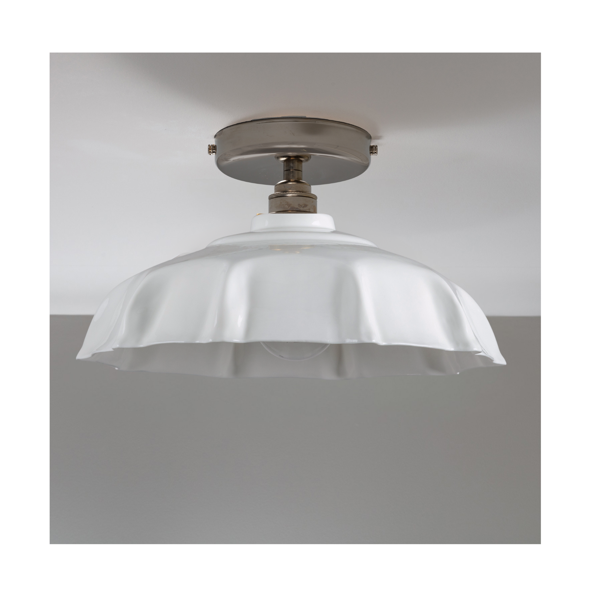 BATHROOM Campbell White Flush Mount Light