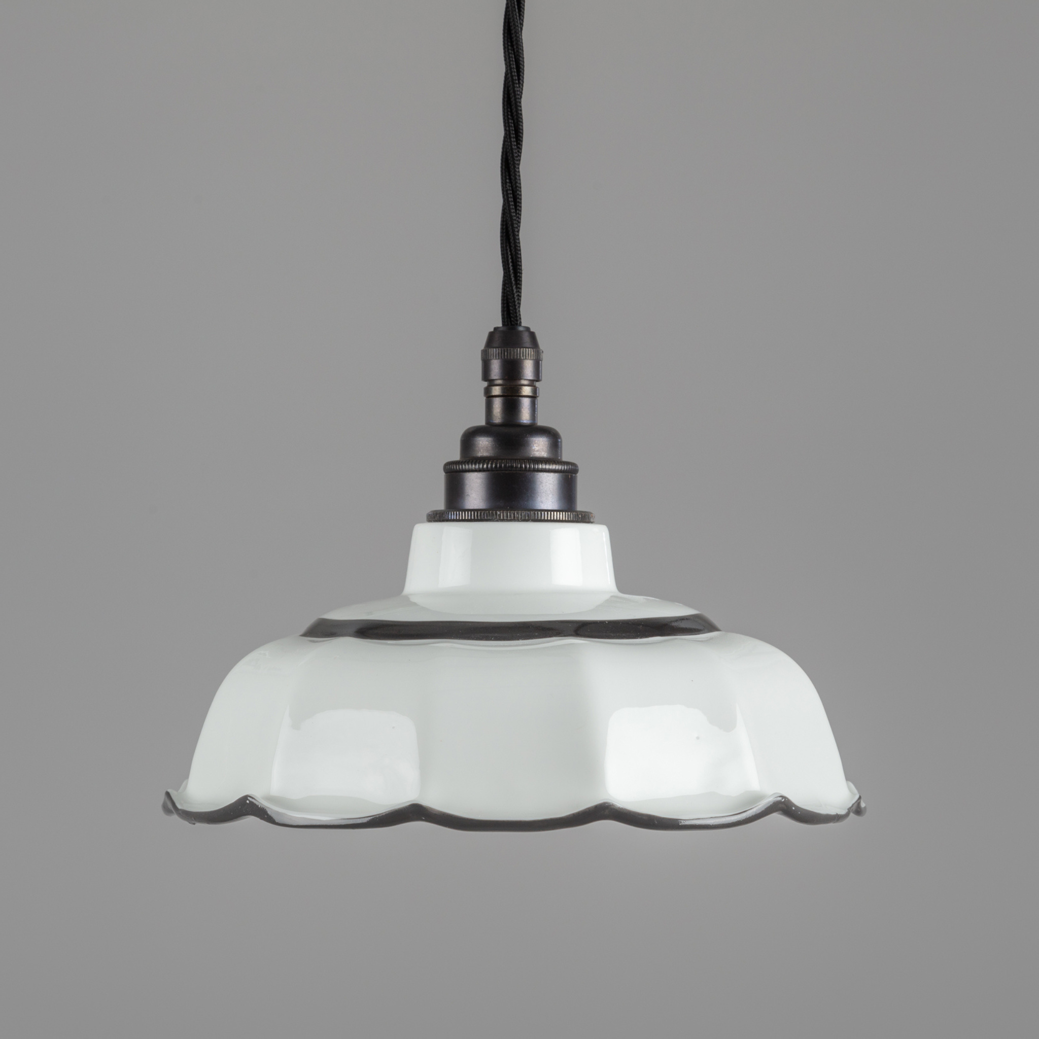 Avalon Black Hand-painted Trim Pendant