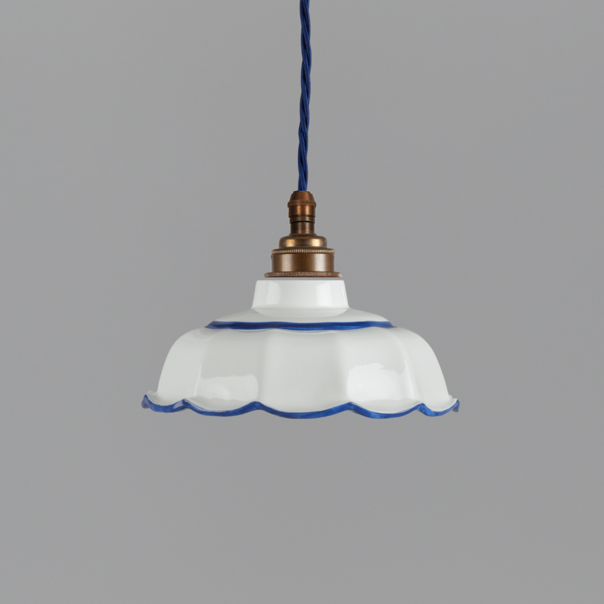 Avalon Delft Hand-painted Trim Pendant