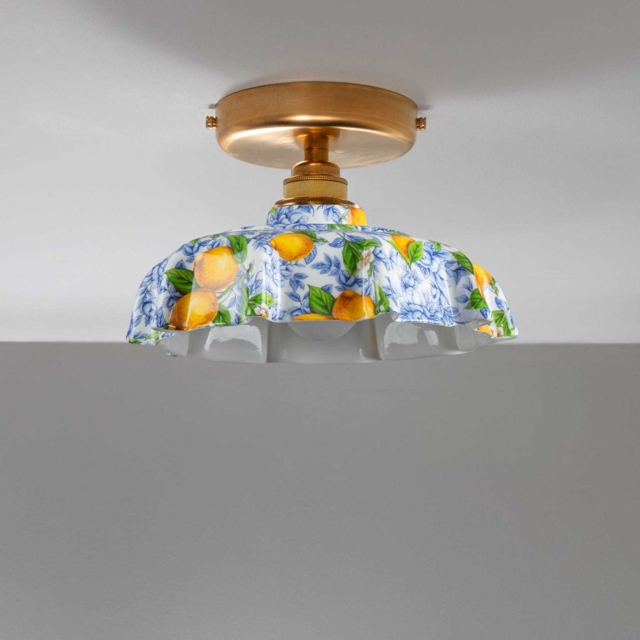 BATHROOM Citroens d'Azur Campbell Pattern Flush Mount Light