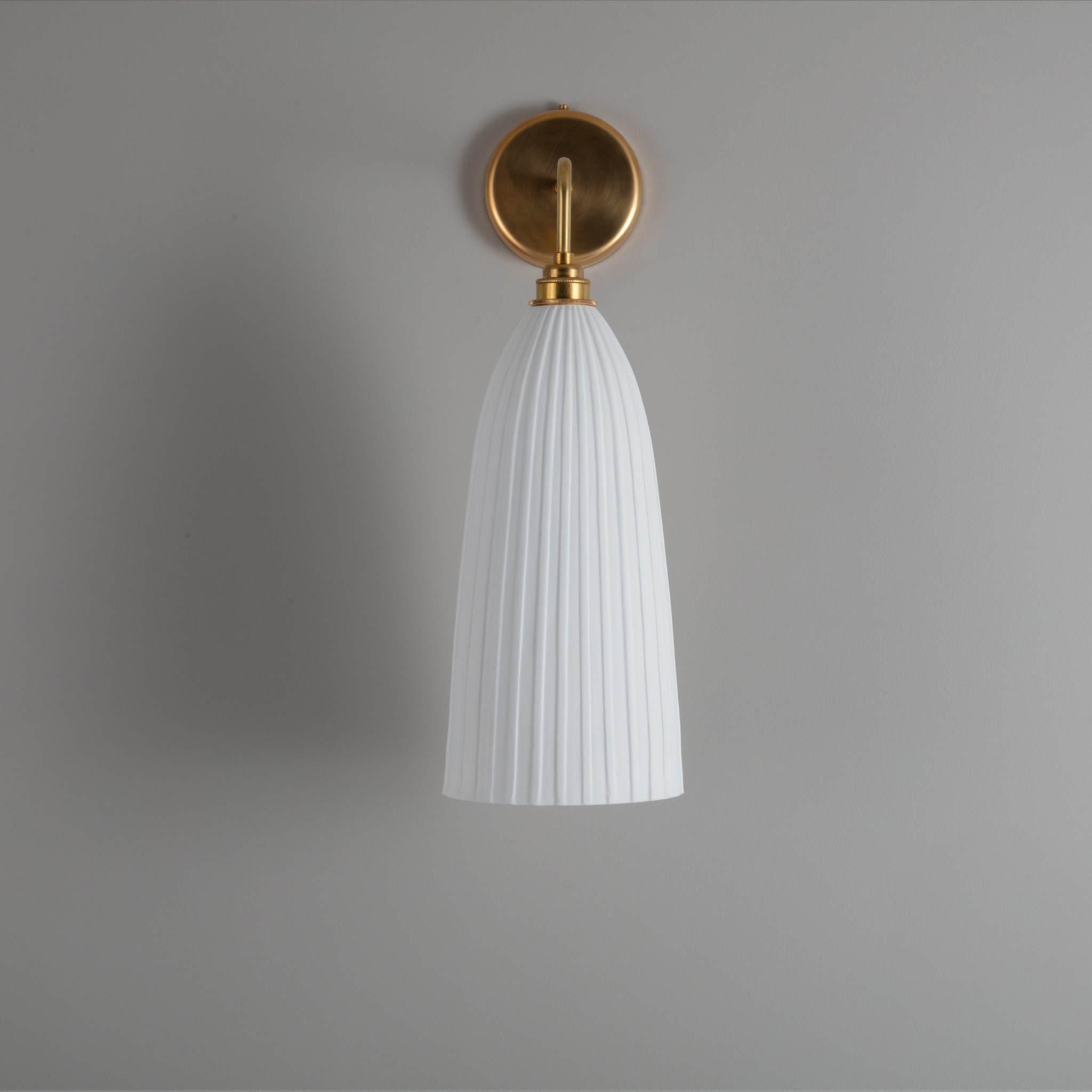 Tall Rushton Fine Bone China Wall Light - White