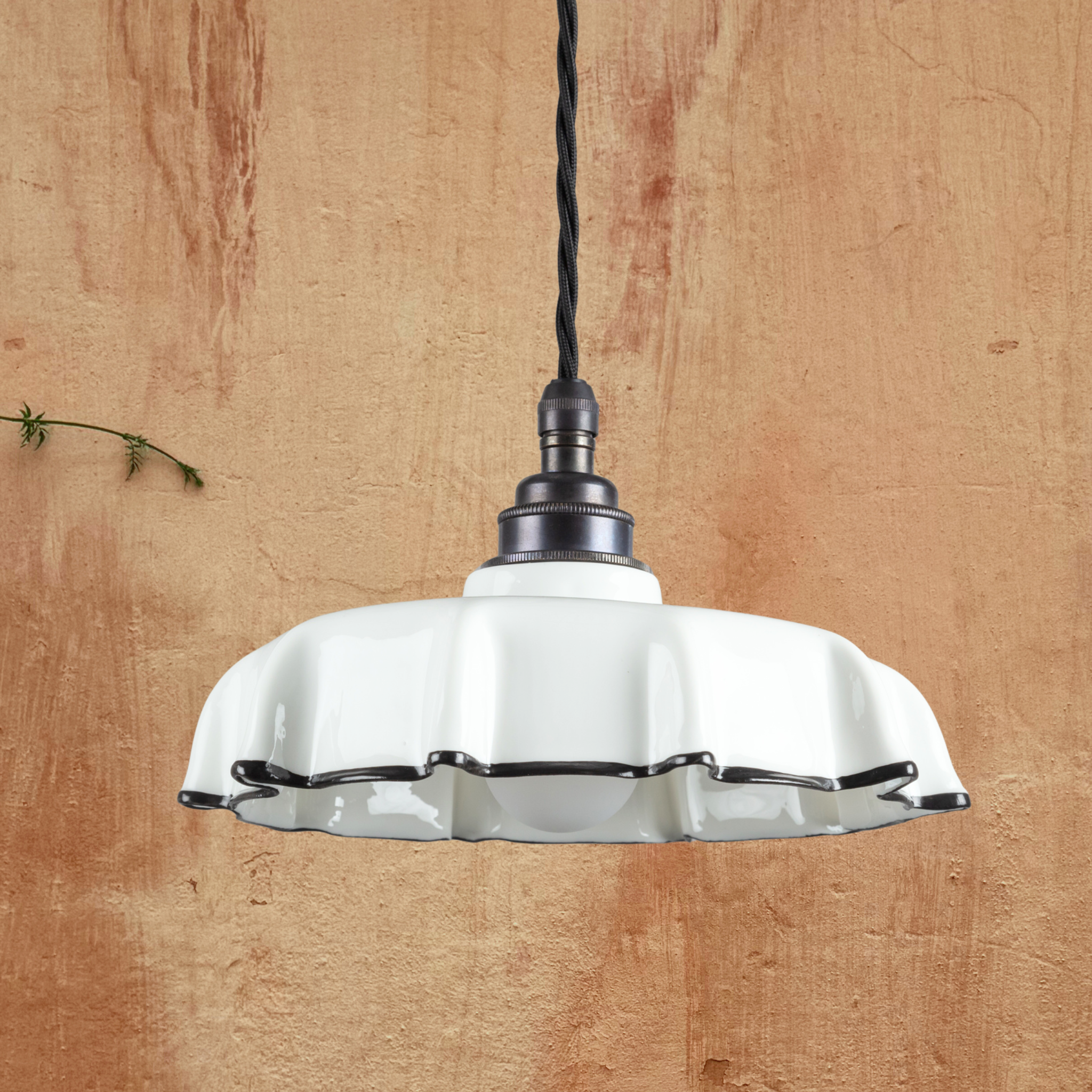 New Campbell Black Hand-painted Trim Pendant