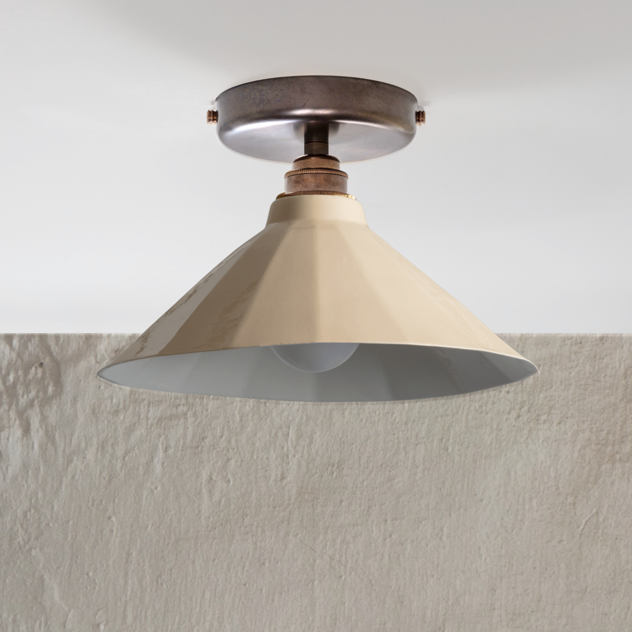 Adelaide Cream Gloss Colour Flush Mount Light