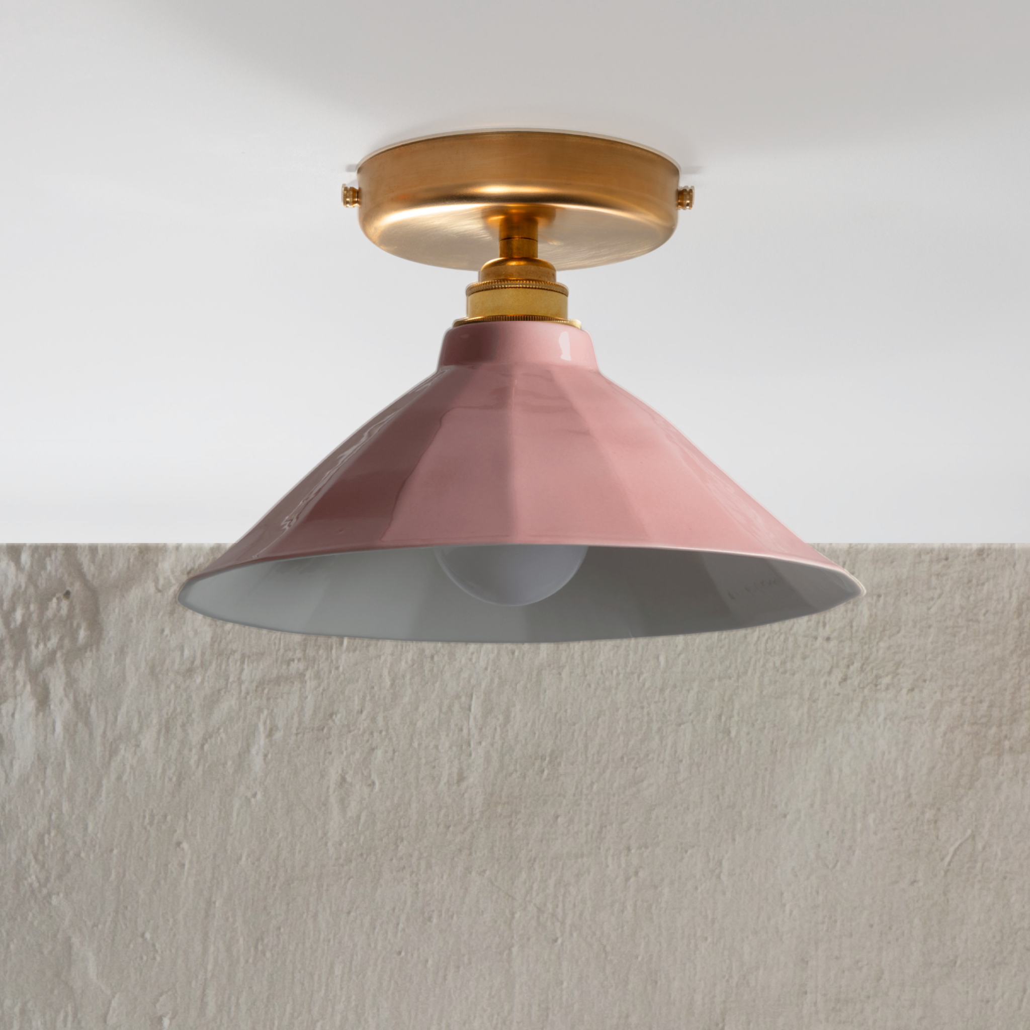 Adelaide Rose Gloss Colour Flush Mount Light
