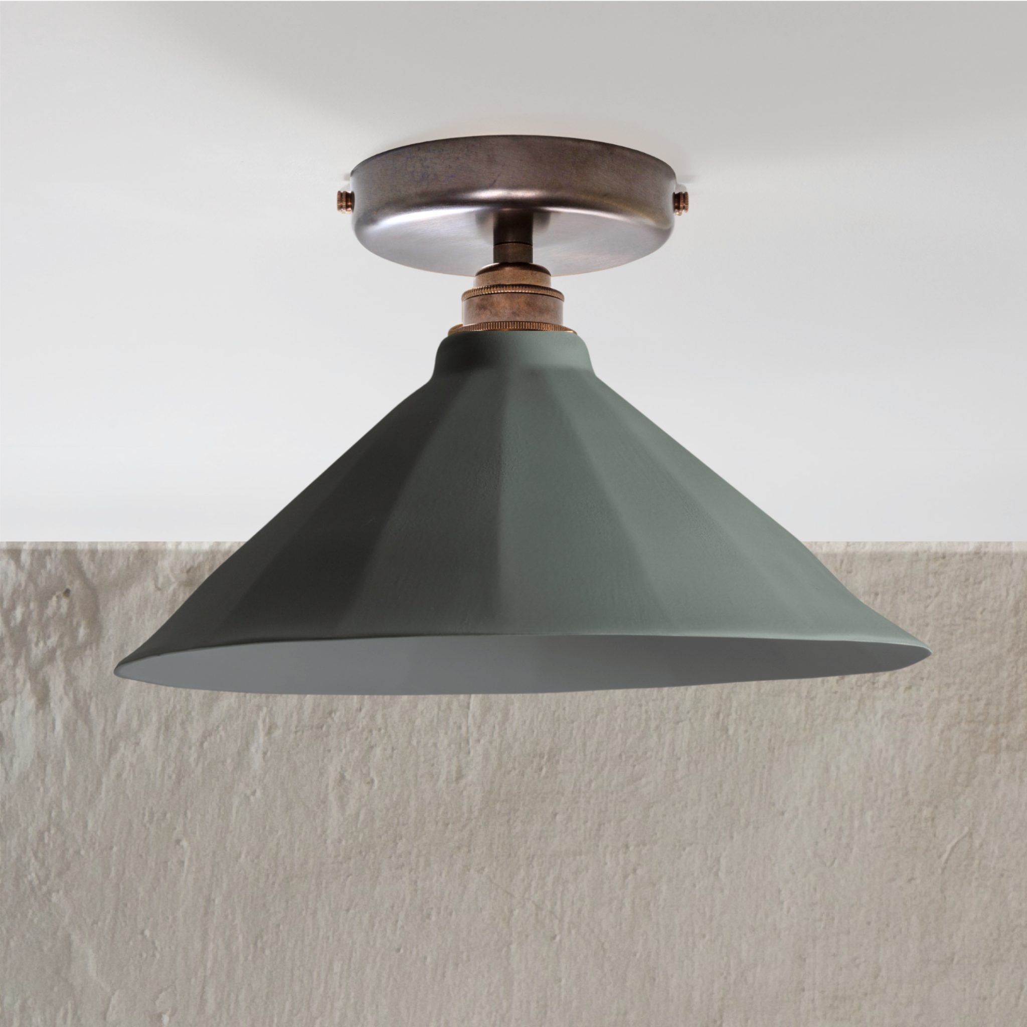 Adelaide Smoked Green Matte Colour Flush Mount Light