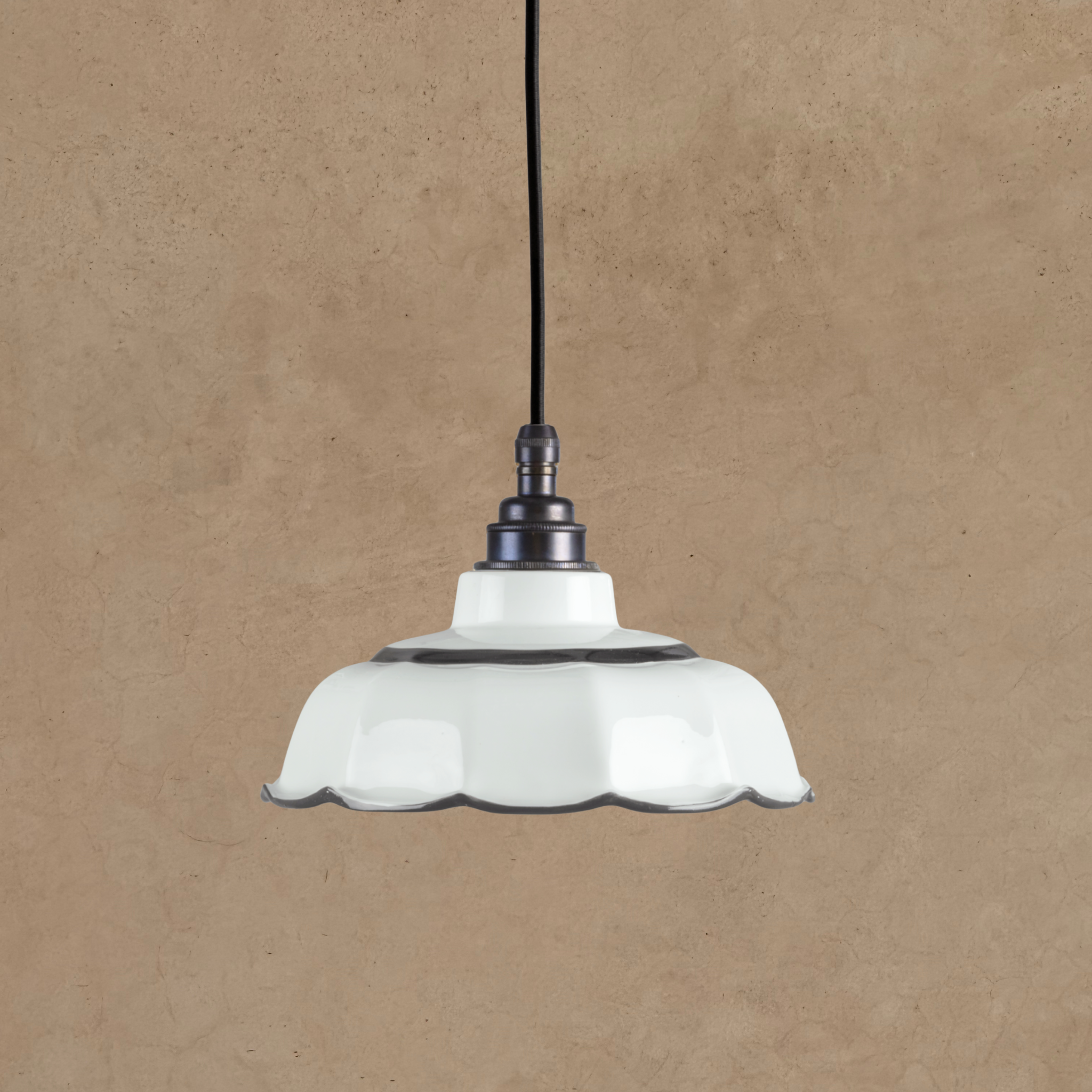 Avalon Black Hand-painted Trim Pendant